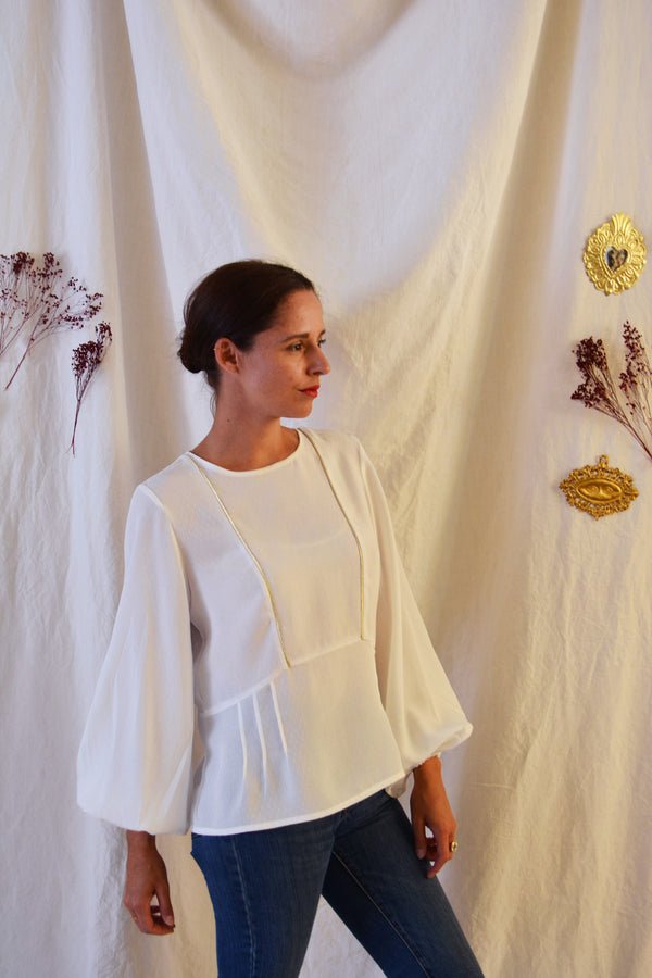 Patron couture robe, blouse Maïa / PDF (A4, A3, A0, US Letter) - Cadres, Calques par Taille, Vidéoprojection - Maison Fauve