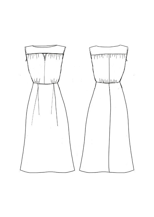 Patron couture robe Haut Vol / PDF (A4, A3, A0, US Letter) - Cadres, Calques par Taille, Vidéoprojection - Maison Fauve
