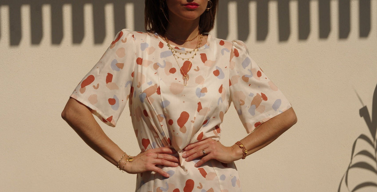 Patron robe, blouse Zénith / PDF (A4, A3, A0, US Letter) - Cadres, Calques par Taille, Vidéoprojection - Maison Fauve