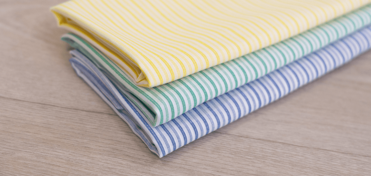 Tissuthèque le jacquard de viscose rayé Varsity - Maison Fauve
