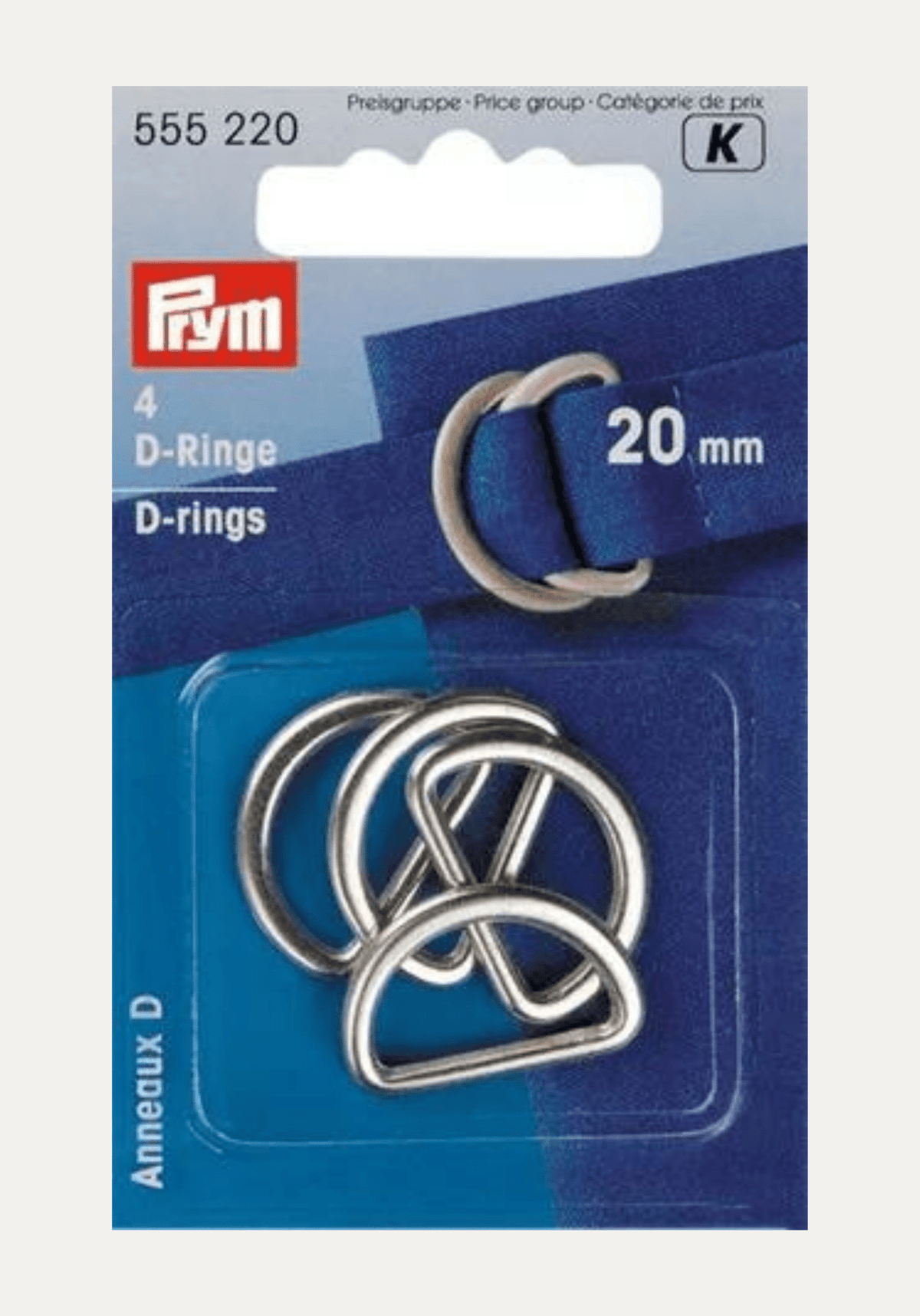 Boite 4 anneaux en D Argent 20 mm - Maison Fauve