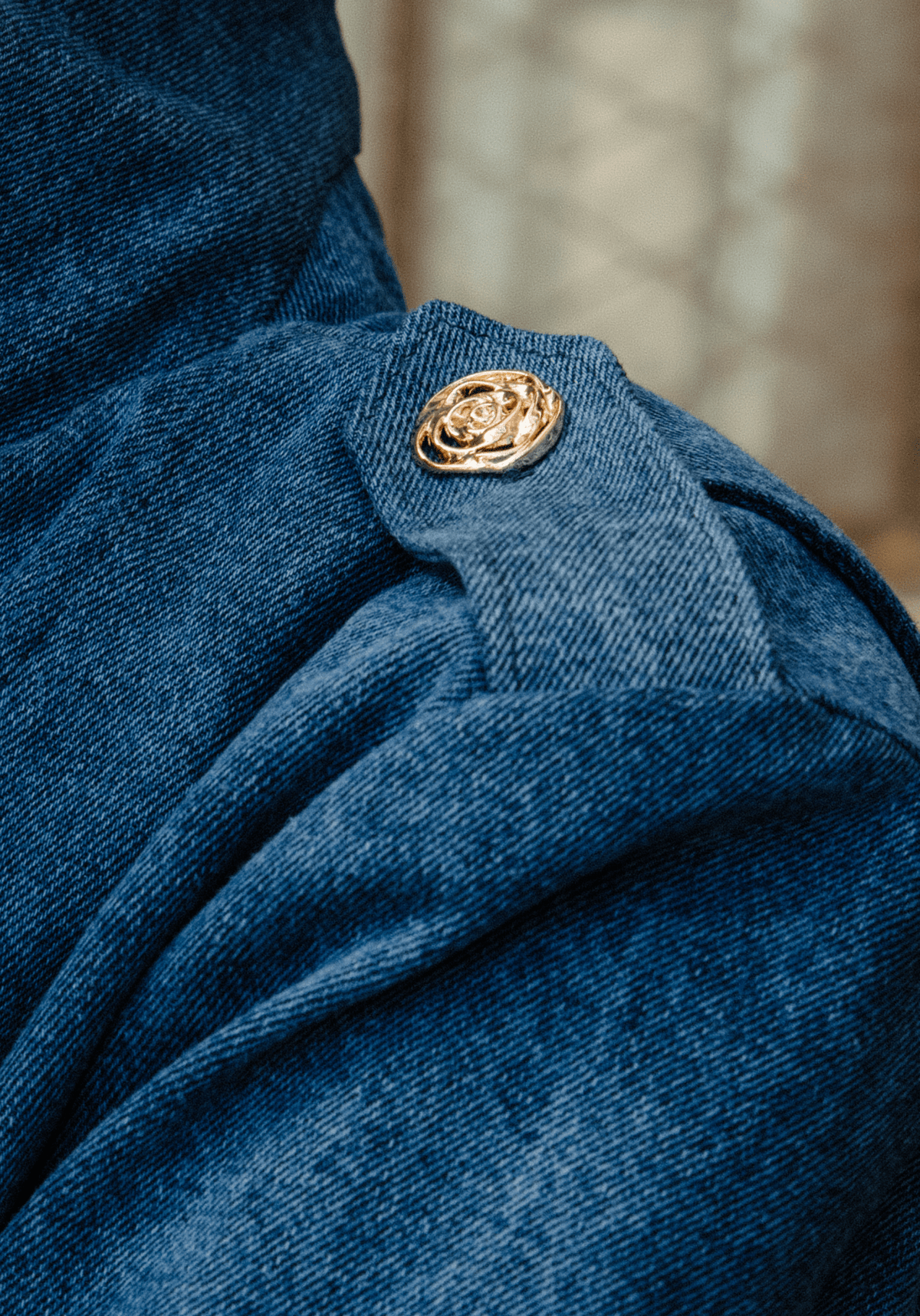 Bouton fleur Rose doré - 15 ou 21 mm - Maison Fauve