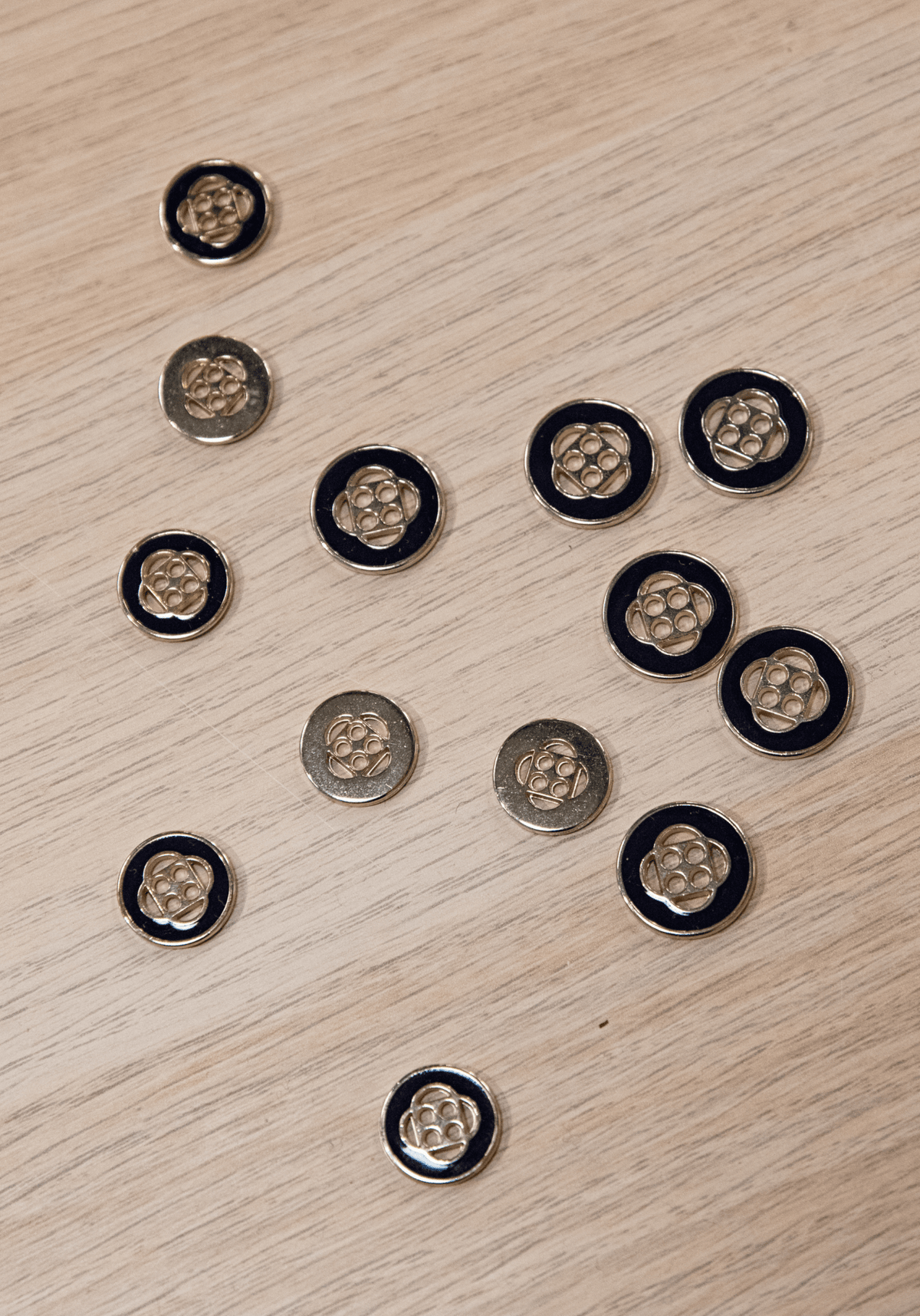 Bouton Poppy Navy Doré 15 ou 18 mm - Maison Fauve