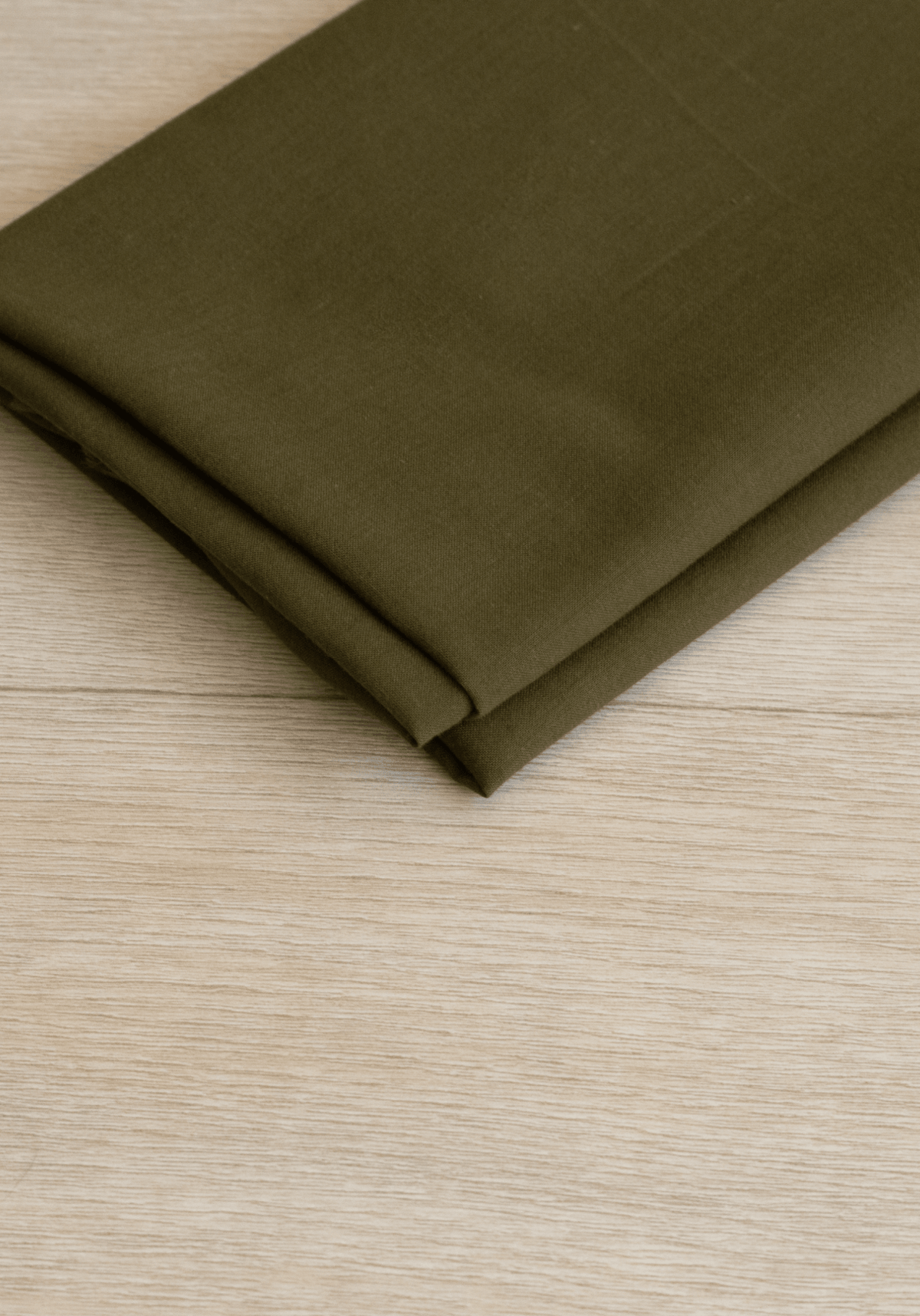 COUPON 150 cm - Tissu voile de coton - vert Mousse - Maison Fauve