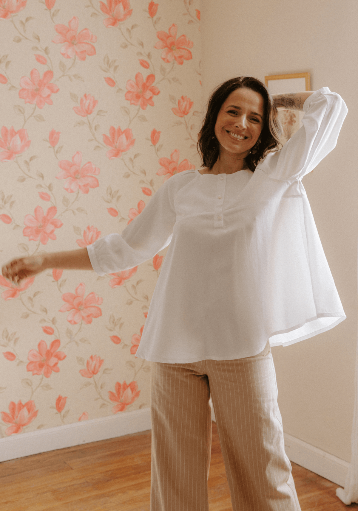 COUPON 250 cm - Tissu tencel uni blanc - Maison Fauve