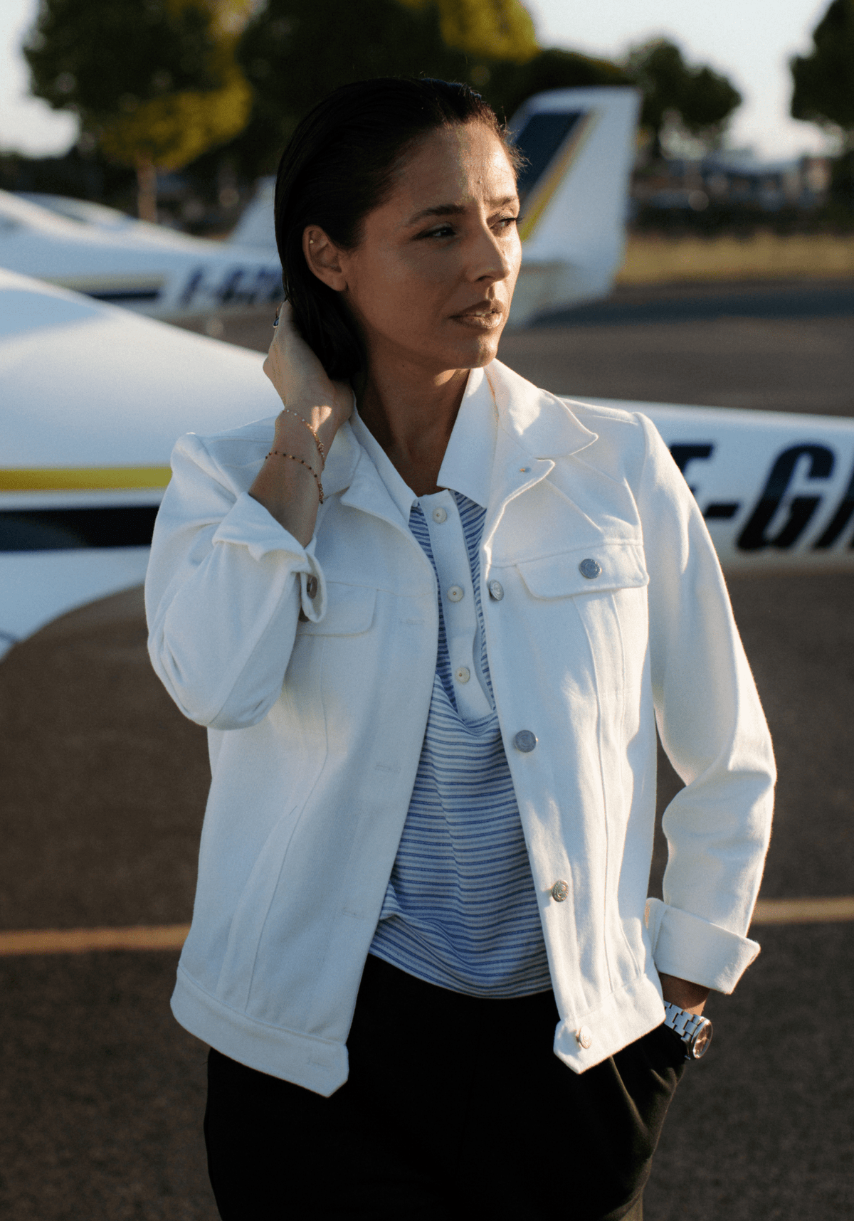 Denim blanc cassé écru – 100% coton - Maison Fauve