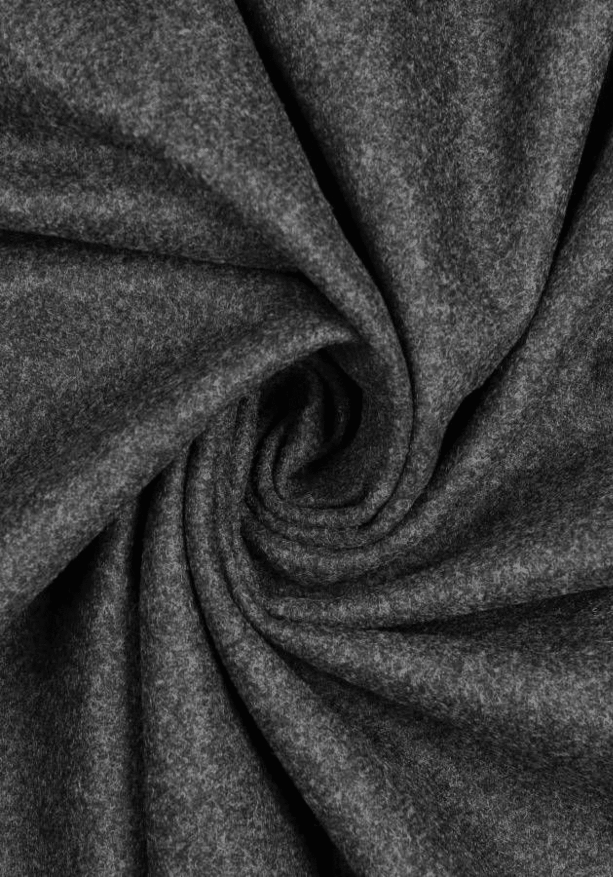 Drap de laine 100% laine vierge gris chiné anthracite - Maison Fauve