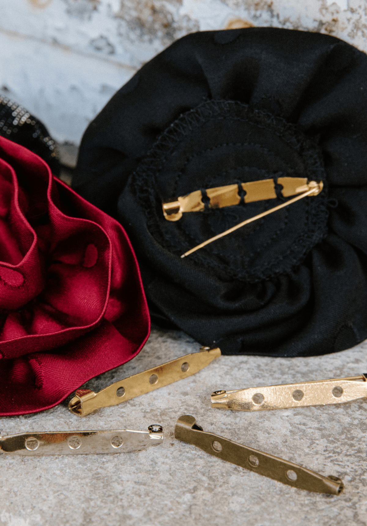 Épingles de sûreté métalliques pour broche – 40 mm - Doré, Argenté, Or Rose ou Bronze - Maison Fauve