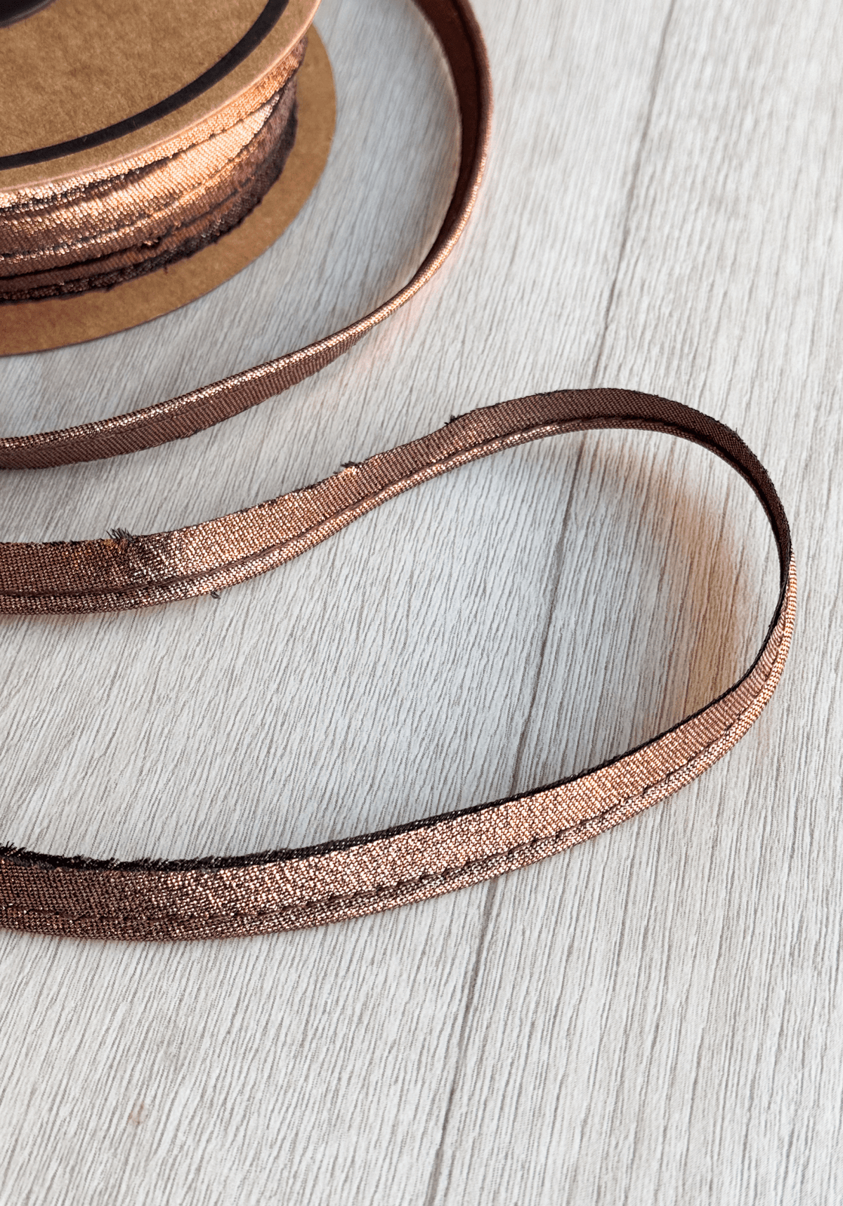 Passepoil 10 mm - Par 10cm - Doré, Argenté ou Cuivré - Maison Fauve