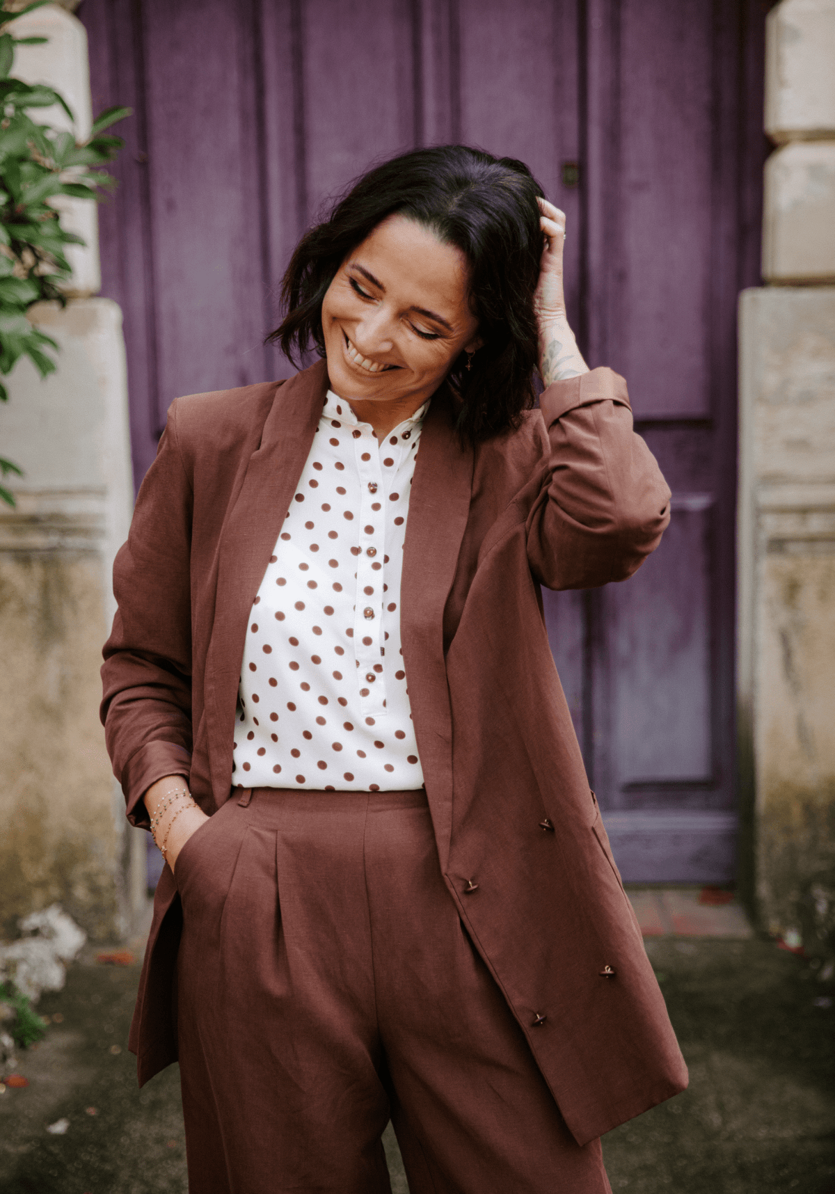 Patron couture blazer Mimosa / PDF (A4, A3, A0, US Letter) - Cadres, Calques par Taille, Vidéoprojection - Maison Fauve