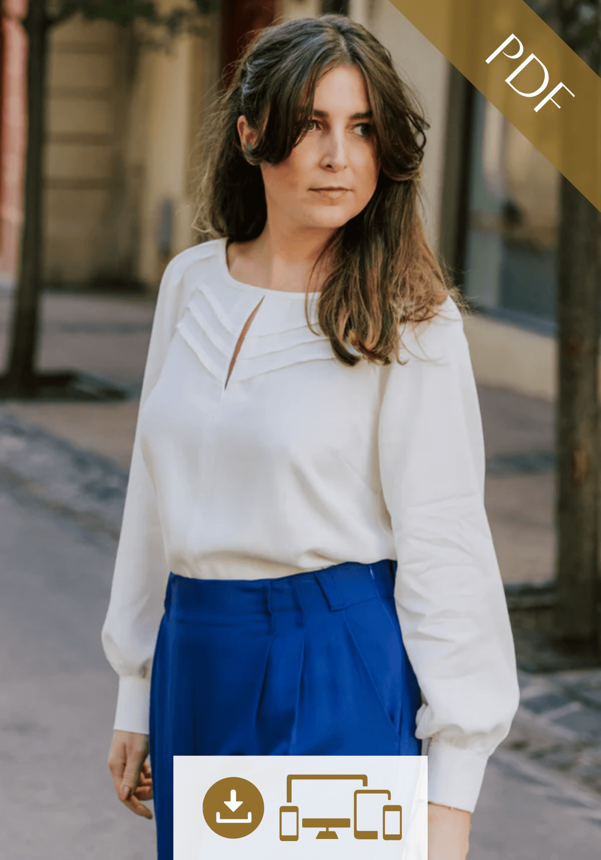 Patron couture blouse Chelsea / PDF (A4, A3, A0, US Letter) - Cadres, Calques par Taille, Vidéoprojection - Maison Fauve