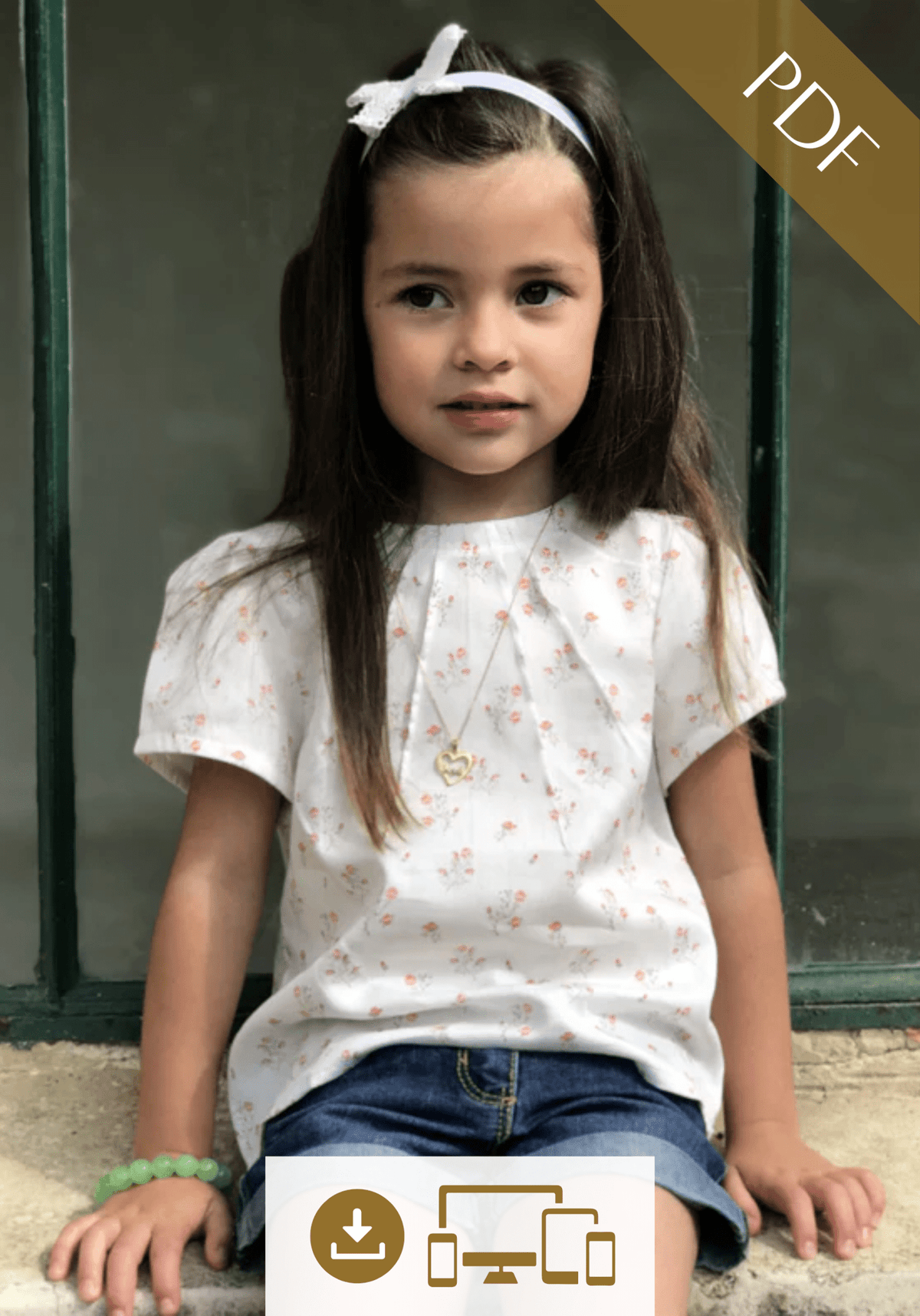 Patron couture blouse fille Miss Zenith / PDF (A4, A3, A0, US Letter) - Cadres, Calques par Taille, Vidéoprojection - Maison Fauve