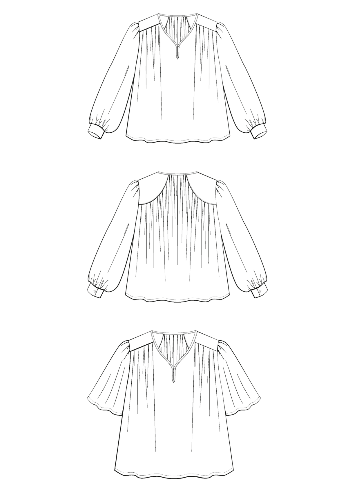 Patron couture blouse Missive - Patron pochette - Maison Fauve