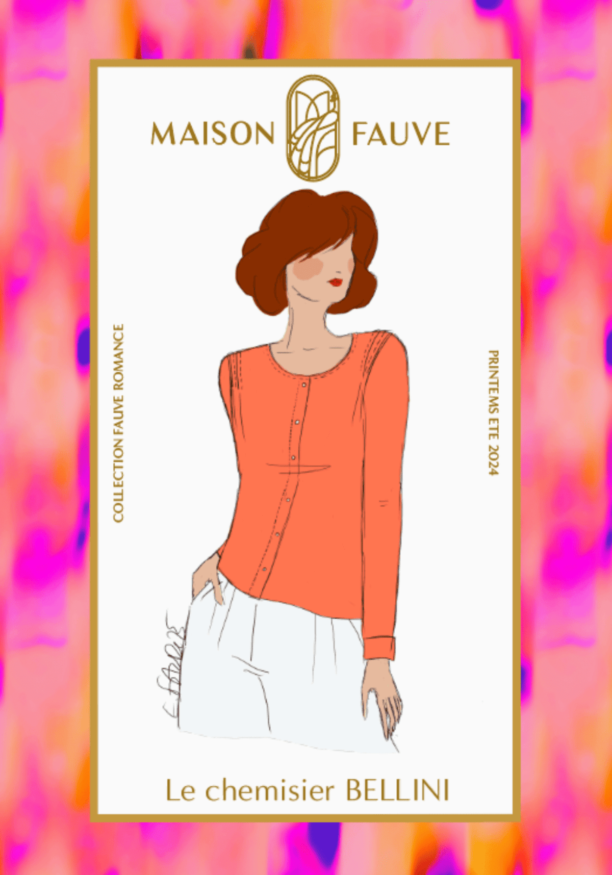 Patron couture chemisier Bellini - Patron pochette - Maison Fauve