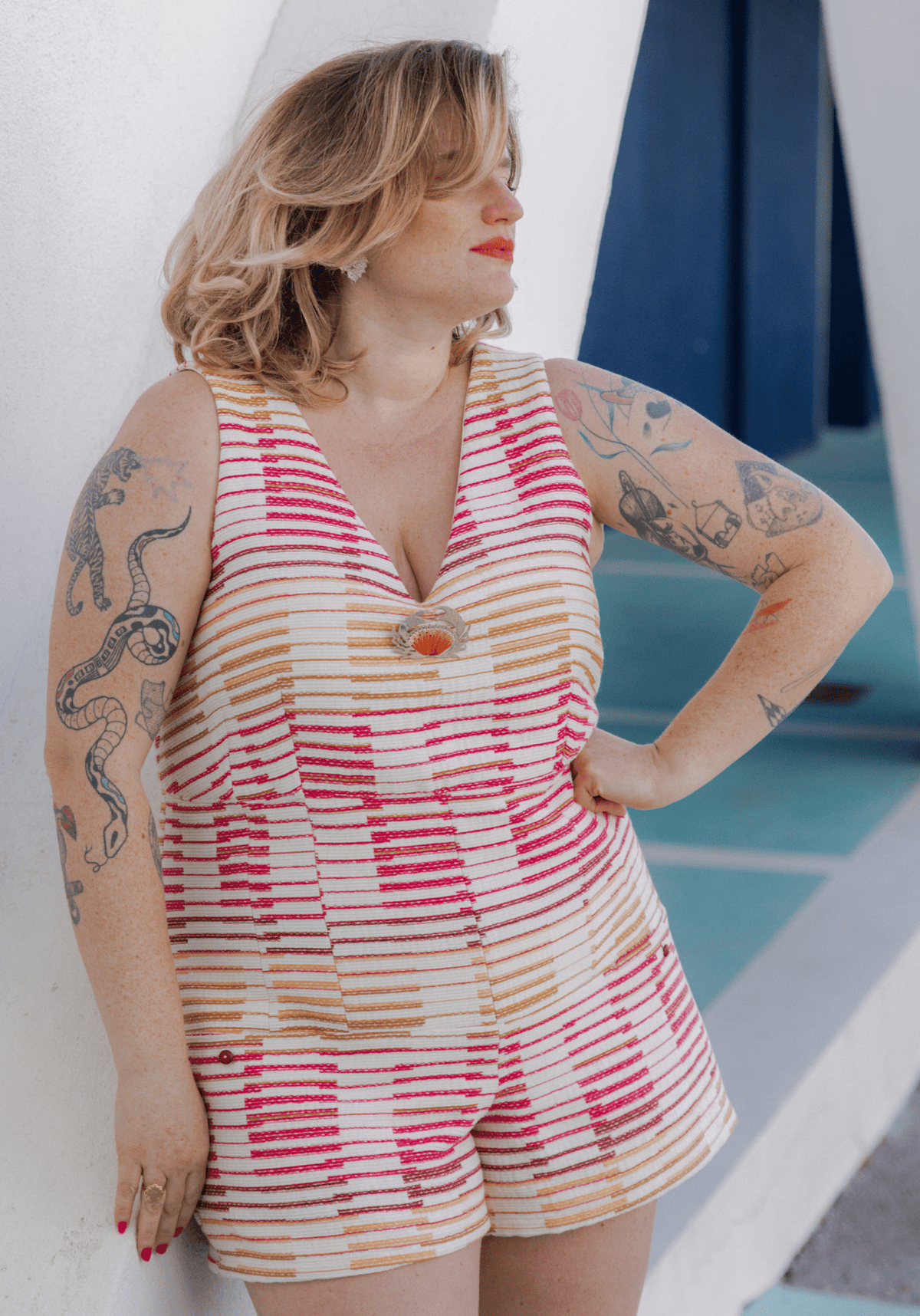 Patron couture combishort, robe Cosmopolitan / PDF (A4, A3, A0, US Letter) - Cadres, Calques par Taille, Vidéoprojection - Maison Fauve