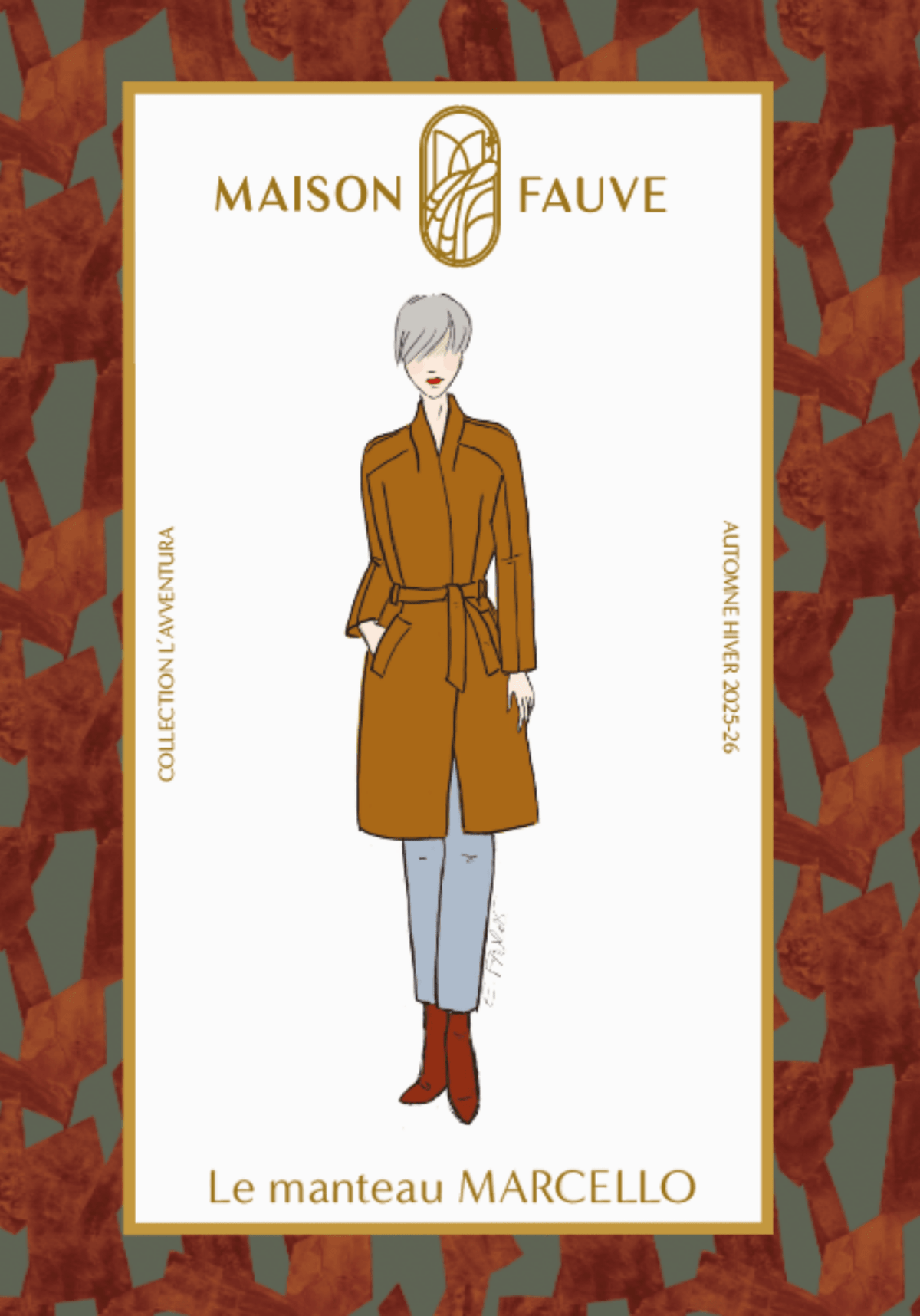 Patron couture manteau Marcello - Patron pochette - Maison Fauve