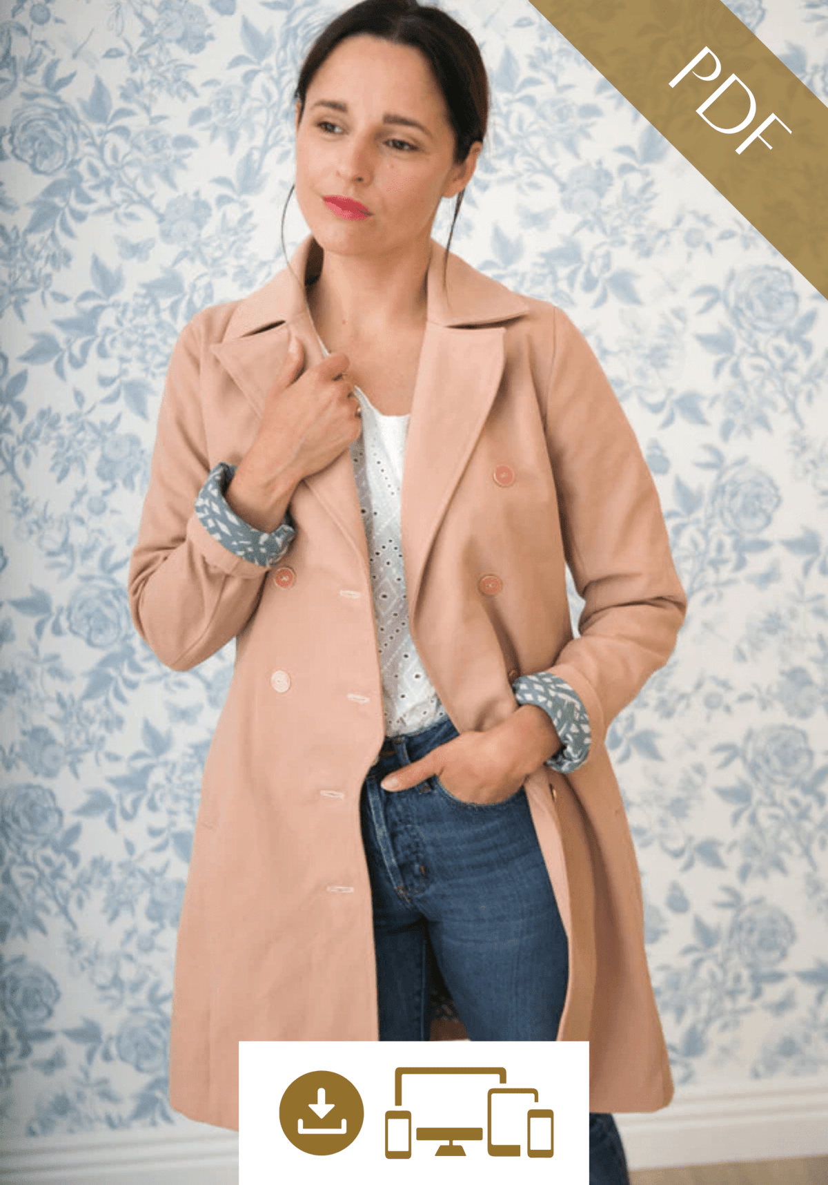Patron couture manteau, veste Tsar / PDF (A4, A3, A0, US Letter) - Cadres, Calques par Taille, Vidéoprojection - Maison Fauve