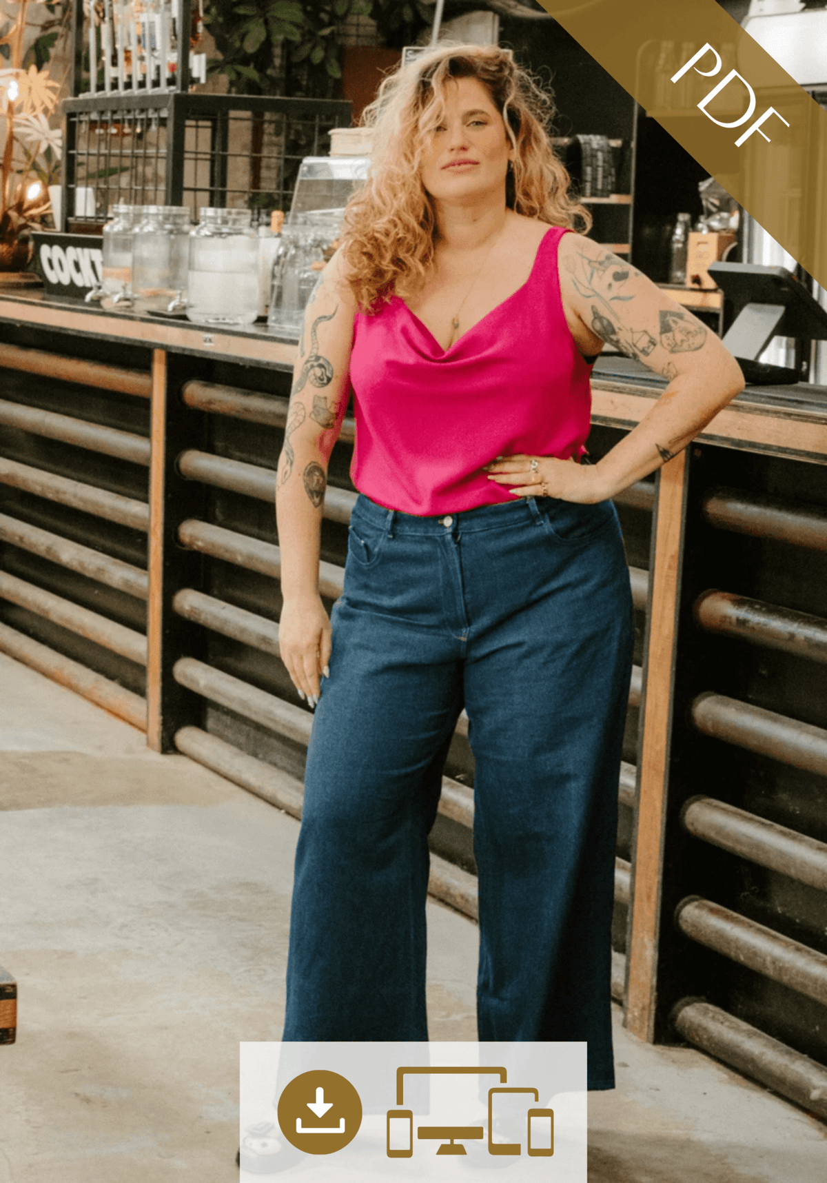 Patron couture pantalon Ronsard / PDF (A4, A3, A0, US Letter) - Cadres, Calques par Taille, Vidéoprojection - Maison Fauve