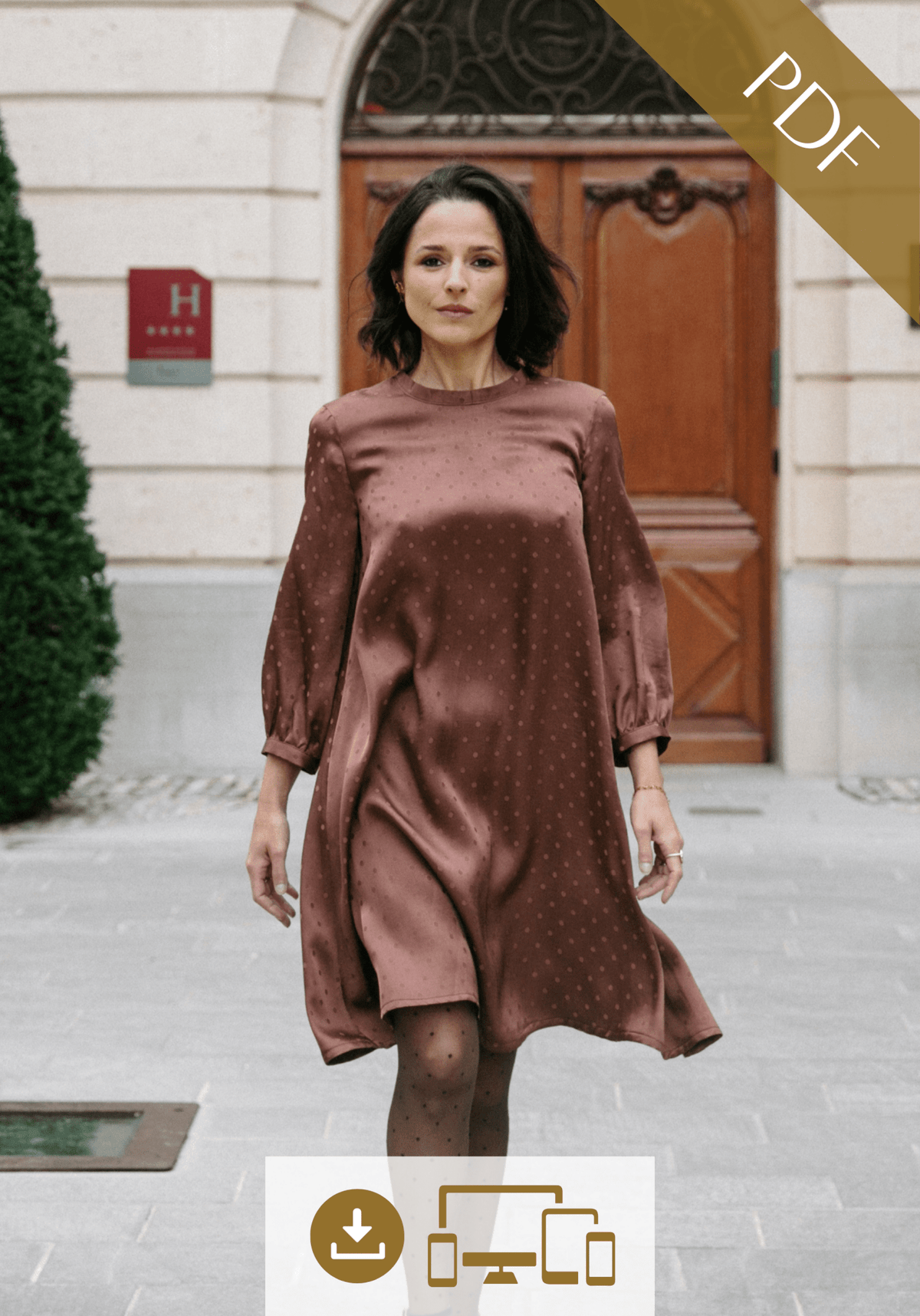 Patron couture robe, blouse Mia / PDF (A4, A3, A0, US Letter) - Cadres, Calques par Taille, Vidéoprojection - Maison Fauve