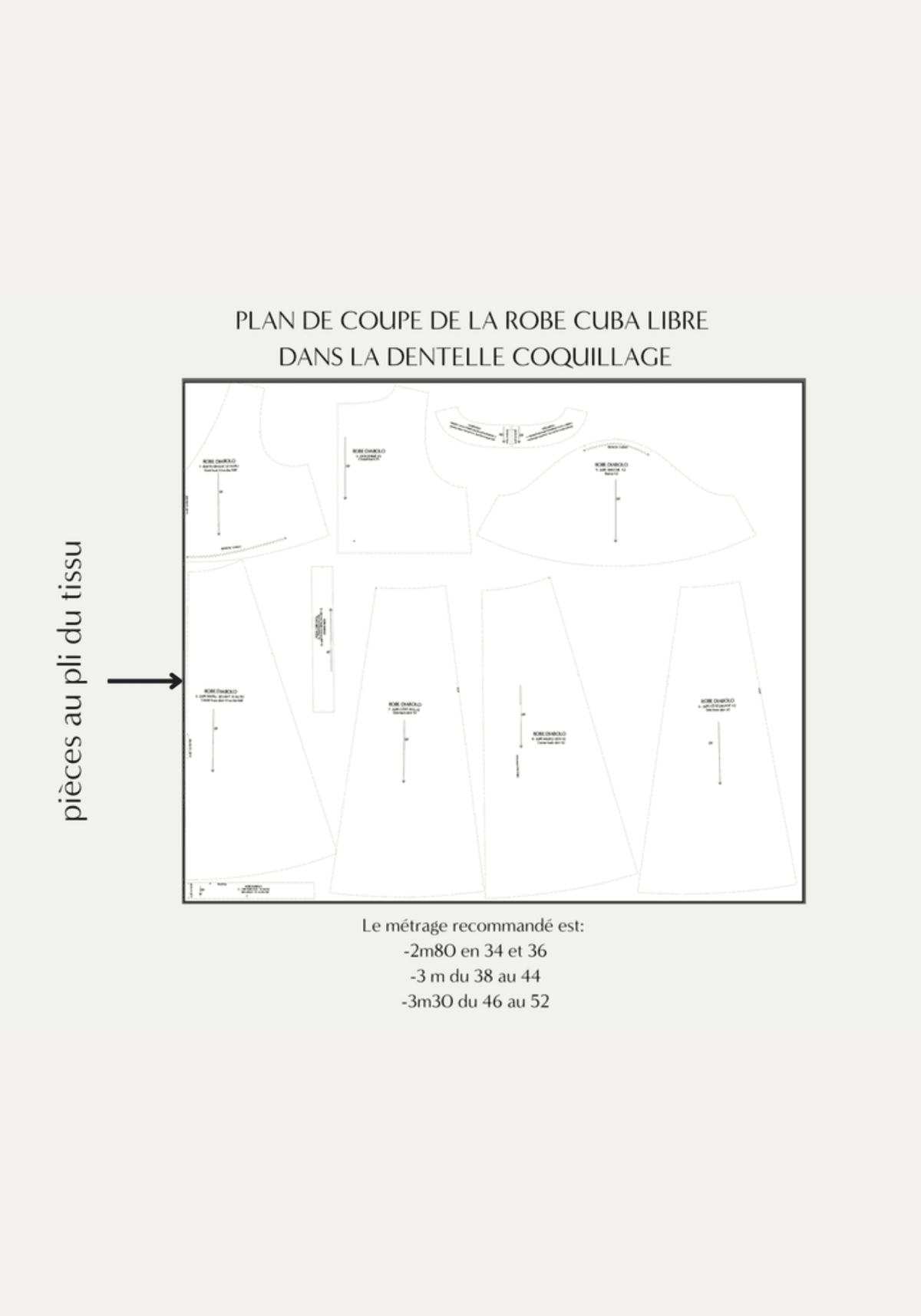 Patron couture robe Cuba Libre / PDF (A4, A3, A0, US Letter) - Cadres, Calques par Taille, Vidéoprojection - Maison Fauve