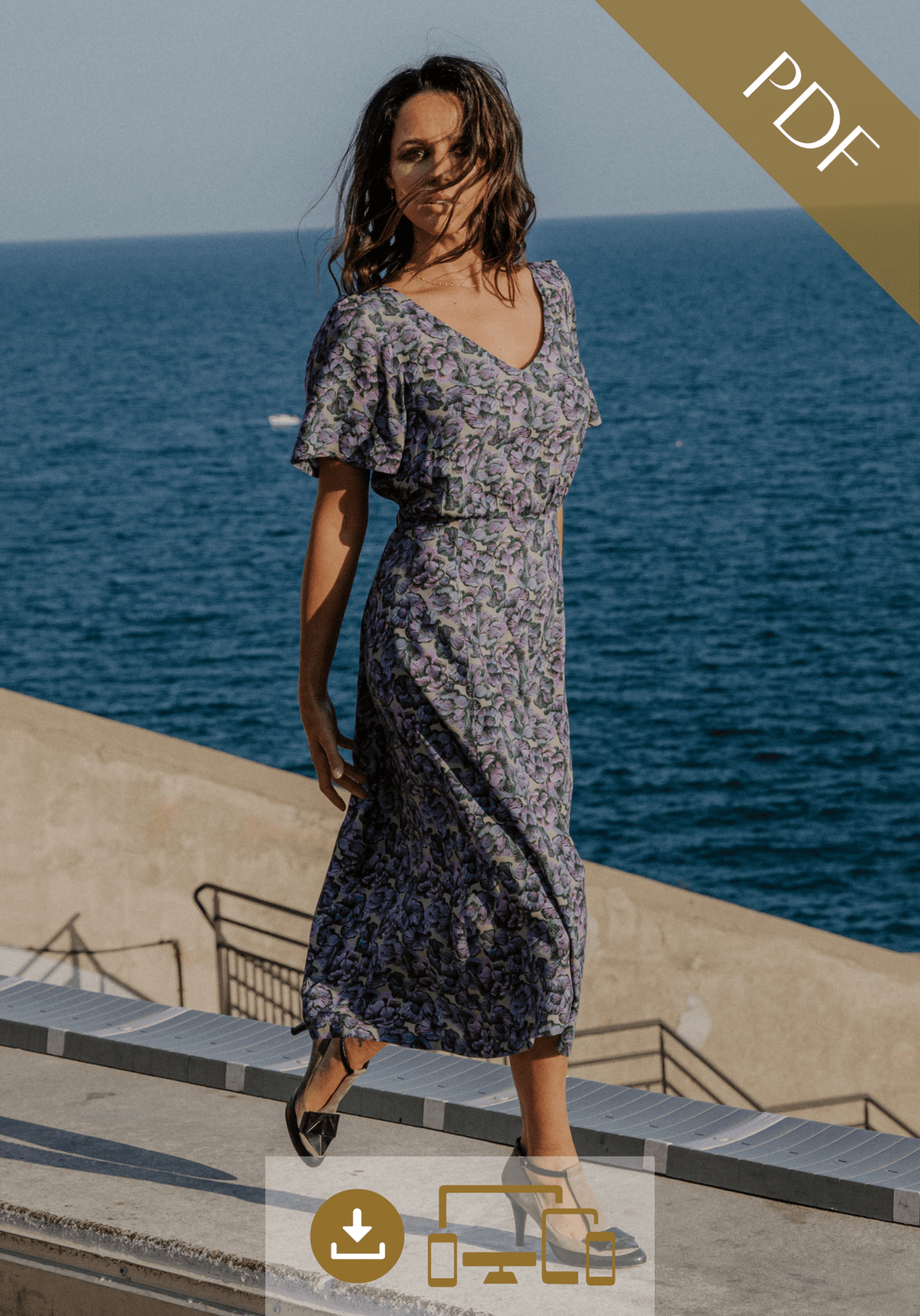 Patron couture robe Cuba Libre / PDF (A4, A3, A0, US Letter) - Cadres, Calques par Taille, Vidéoprojection - Maison Fauve