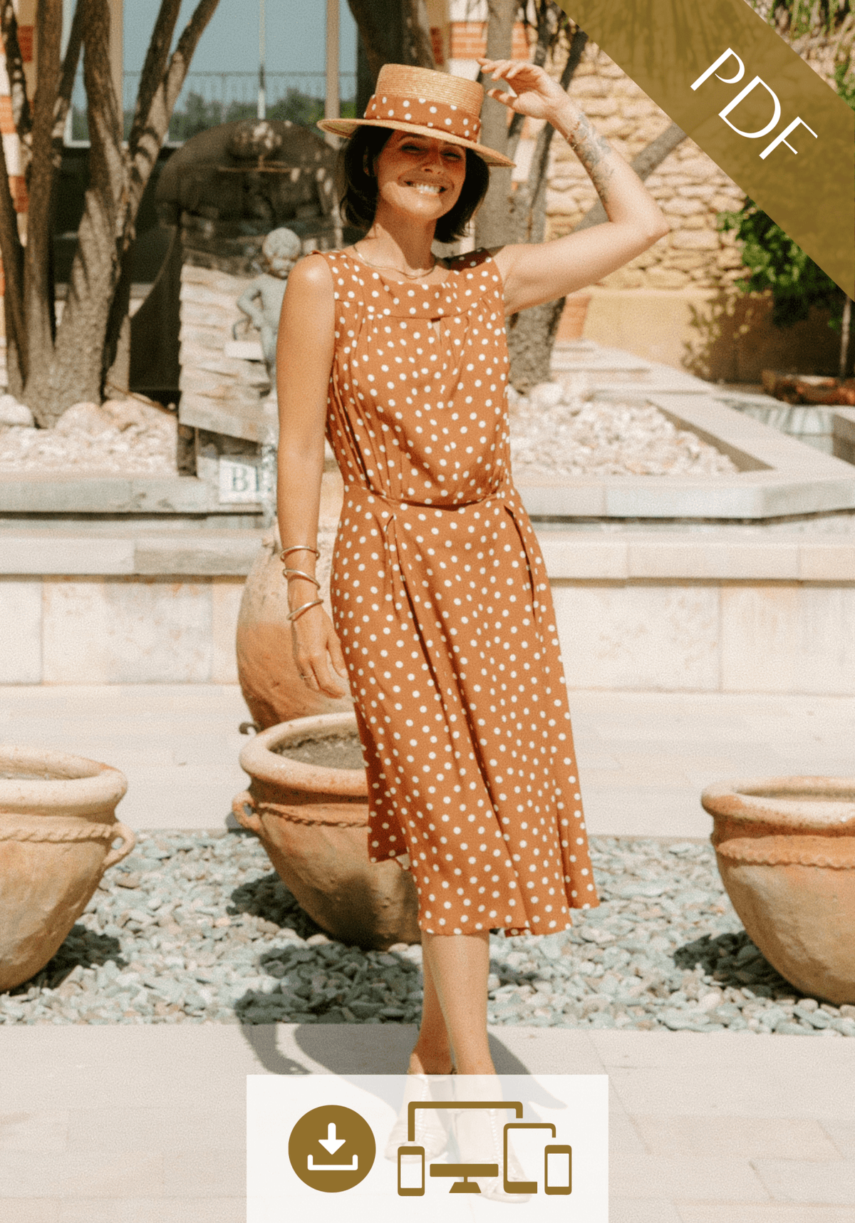 Patron couture robe Haut Vol / PDF (A4, A3, A0, US Letter) - Cadres, Calques par Taille, Vidéoprojection - Maison Fauve