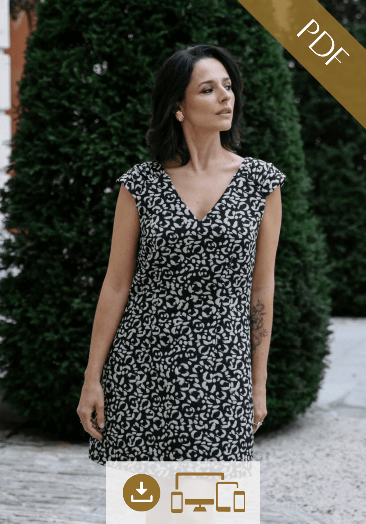 Patron couture robe Pétula / PDF (A4, A3, A0, US Letter) - Cadres, Calques par Taille, Vidéoprojection - Maison Fauve