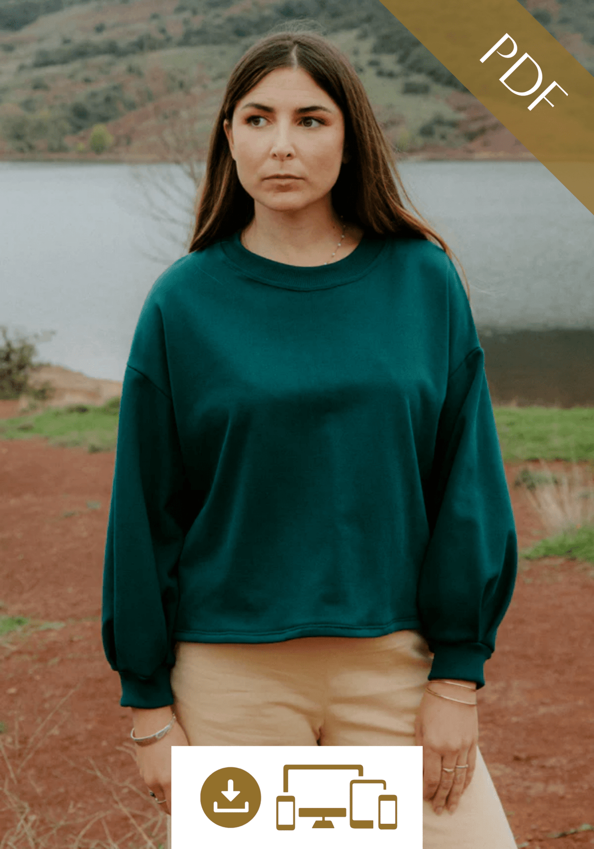 Patron couture sweat Granite / PDF (A4, A3, A0, US Letter) – Tailles 34 à 56 – Cadres, Calques par Taille, Vidéoprojection - Maison Fauve