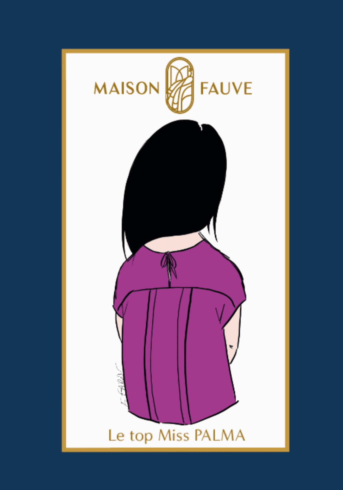 Patron couture top fille Miss Palma - Patron pochette - Maison Fauve