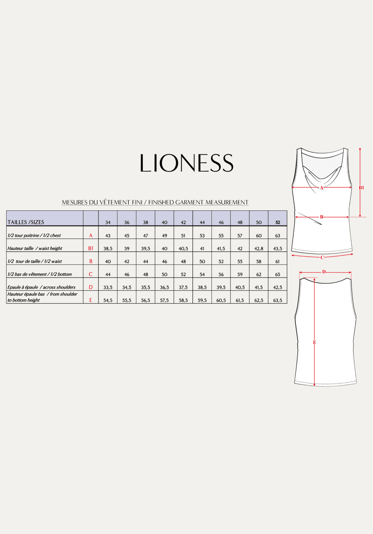 Patron couture top Lioness - Patron pochette - Maison Fauve