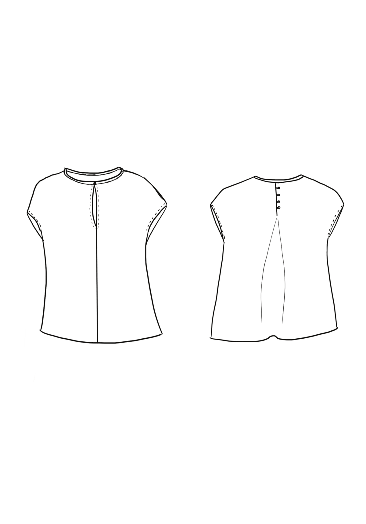 Patron couture top Marisa / PDF (A4, A3, A0, US Letter) - Cadres, Calques par Taille, Vidéoprojection - Maison Fauve