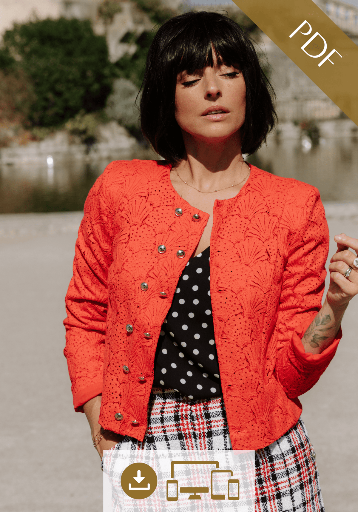 Patron couture veste Metropolis / PDF (A4, A3, A0, US Letter) - Cadres, Calques par Taille, Vidéoprojection - Maison Fauve