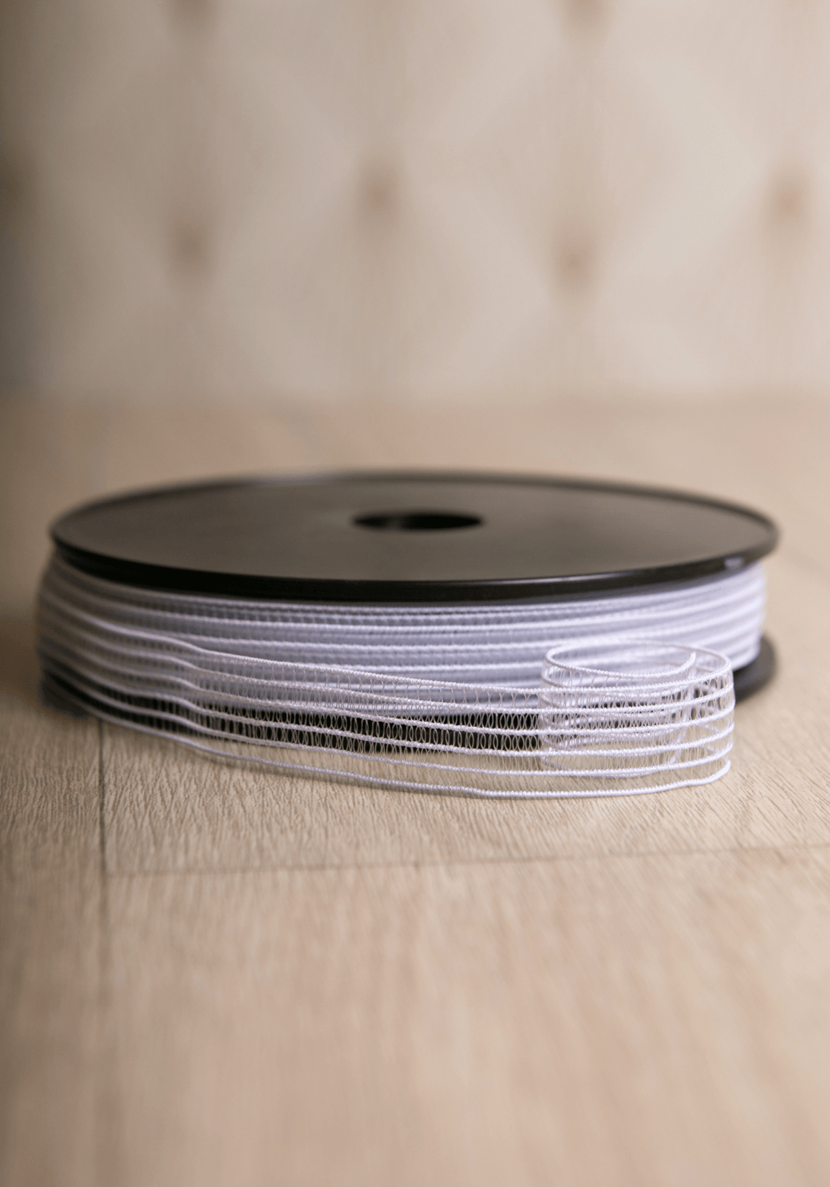 Ruban élastique fronceur – Noir ou Blanc 15 mm - vendu par CM - Maison Fauve