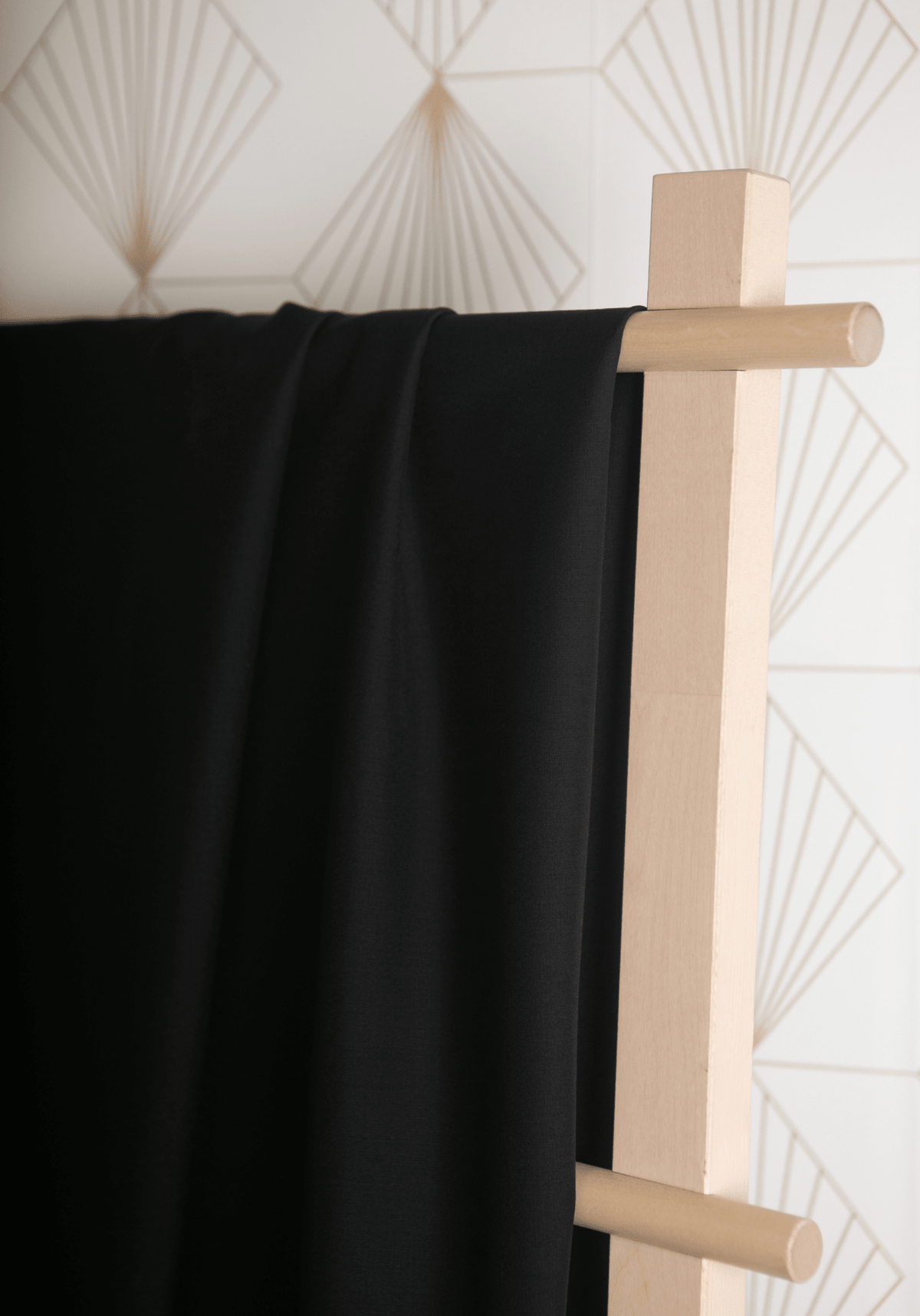 Tissu lainage tailleur 100% laine Noir - Maison Fauve