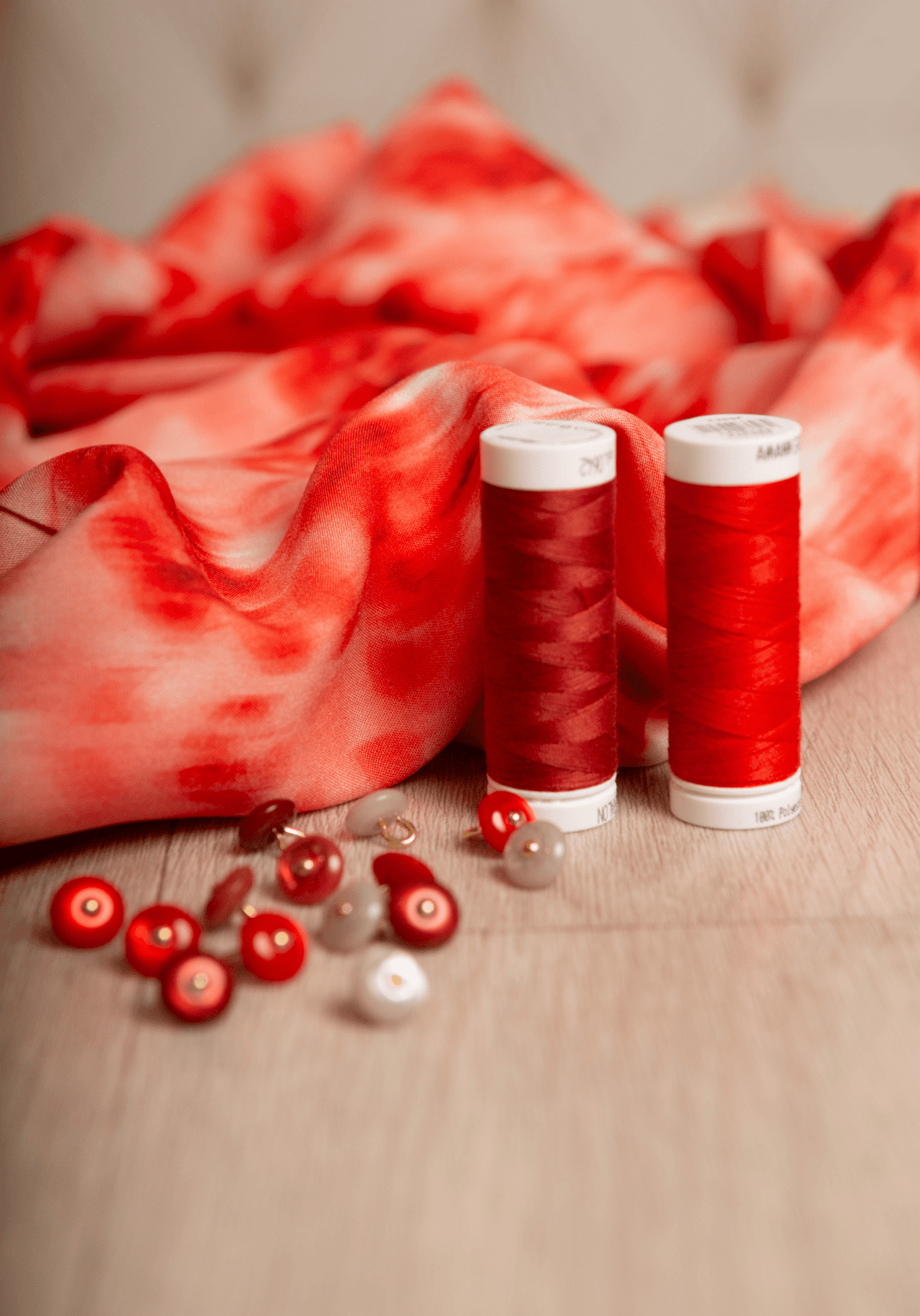 Tissu popeline de viscose imprimée Abstract Rose - Plusieurs coloris - Maison Fauve