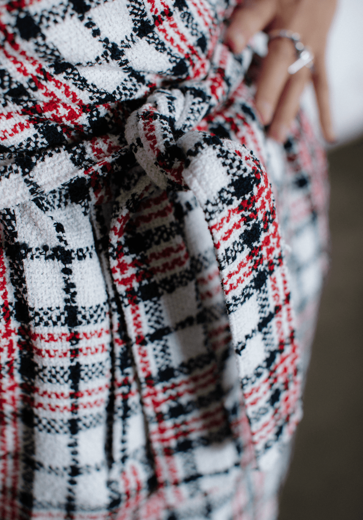 Tissu Tweed Bouclé Tartan - Laine & Coton - Maison Fauve