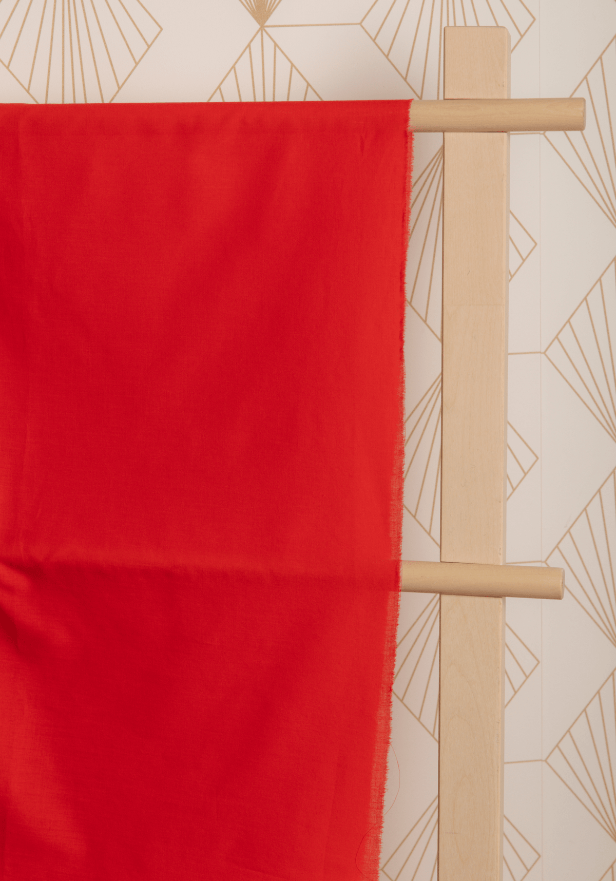 Tissu voile de coton - Rouge Passion - COUPON 50cm - Maison Fauve