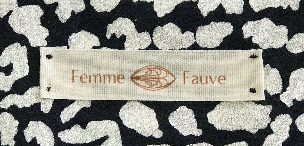 Étiquettes à coudre Femme Fauve - Le lot de 6 étiquettes - Maison Fauve