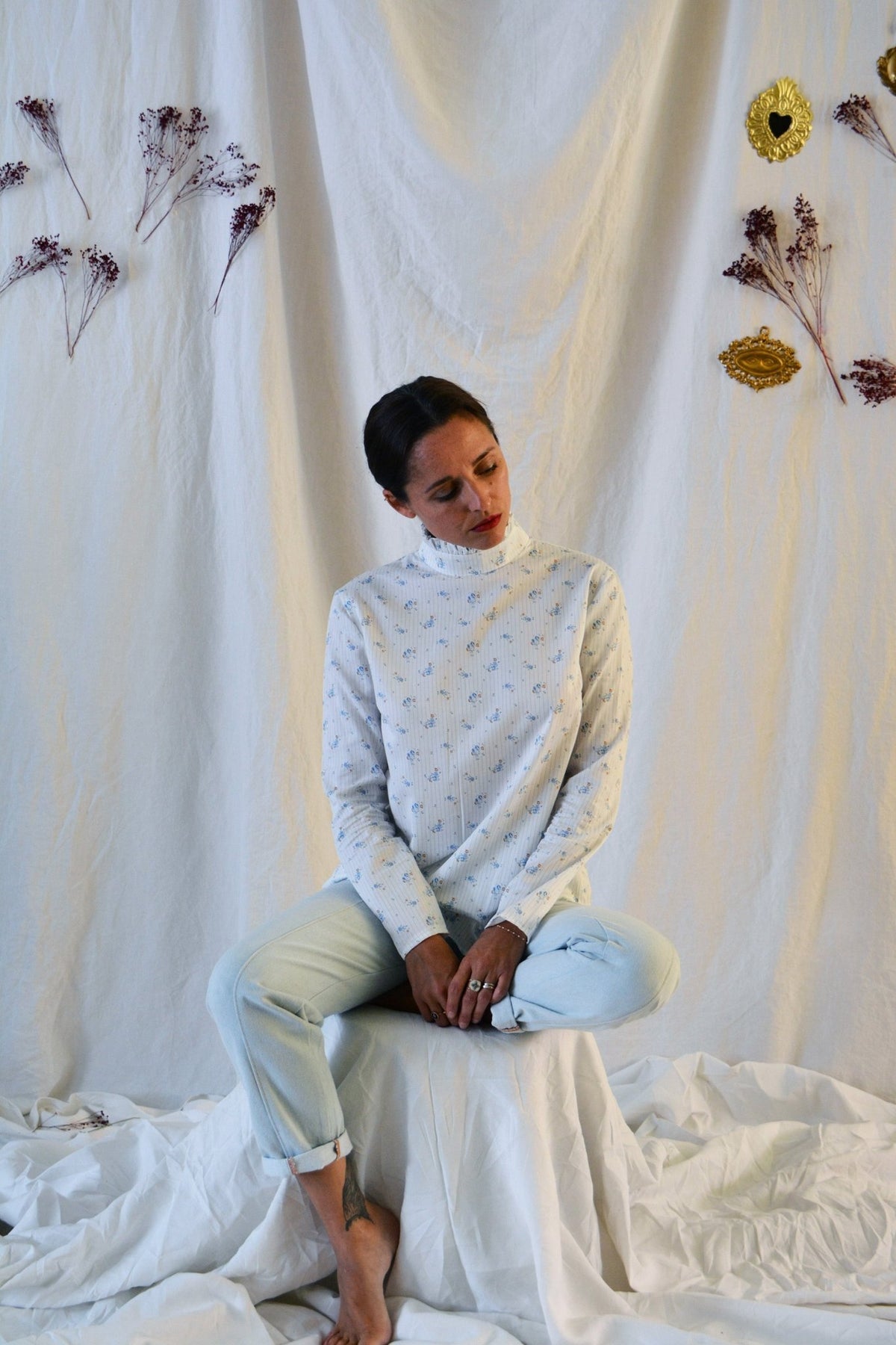 Patron couture blouse Dahlia / PDF (A4, A3, A0, US Letter) - Cadres, Calques par Taille, Vidéoprojection - Maison Fauve