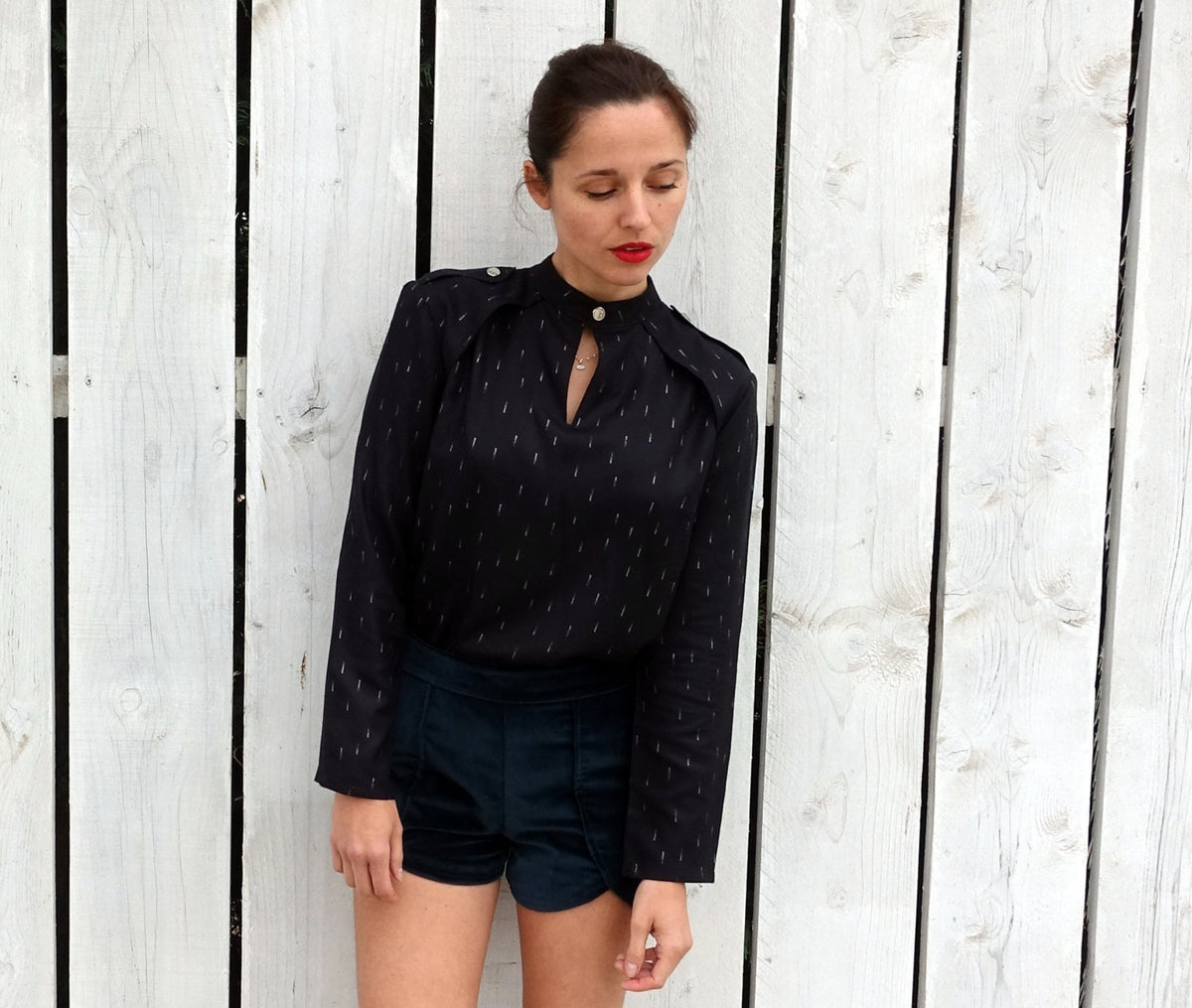 Patron couture blouse Rocaille / PDF (A4, A3, A0, US Letter) - Cadres, Calques par Taille, Vidéoprojection - Maison Fauve
