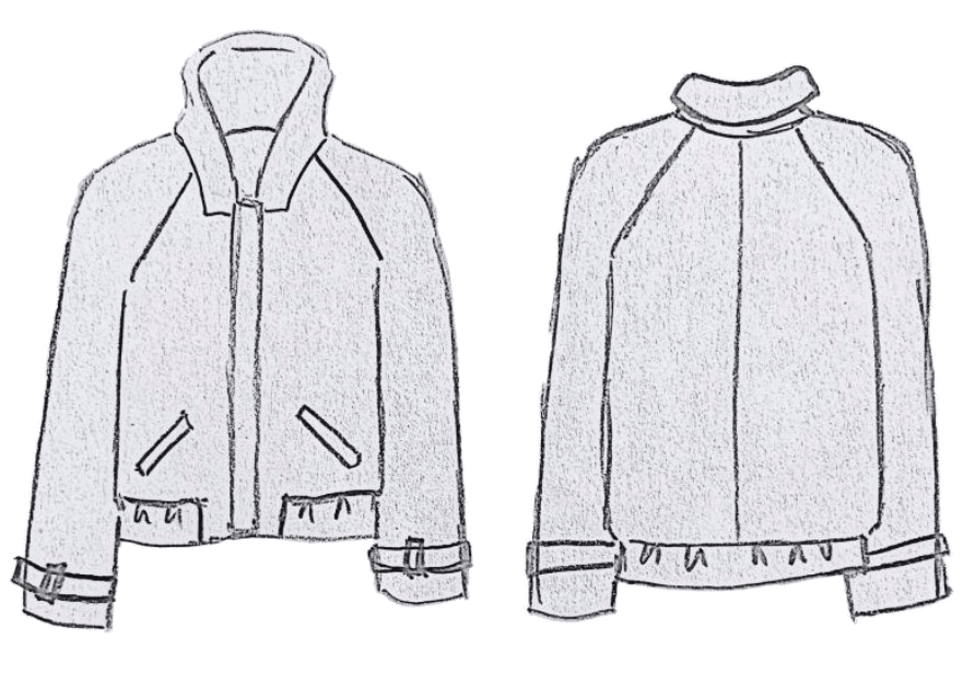 Patron couture blouson Sunset / PDF (A4, A3, A0, US Letter) - Cadres, Calques par Taille, Vidéoprojection - Maison Fauve