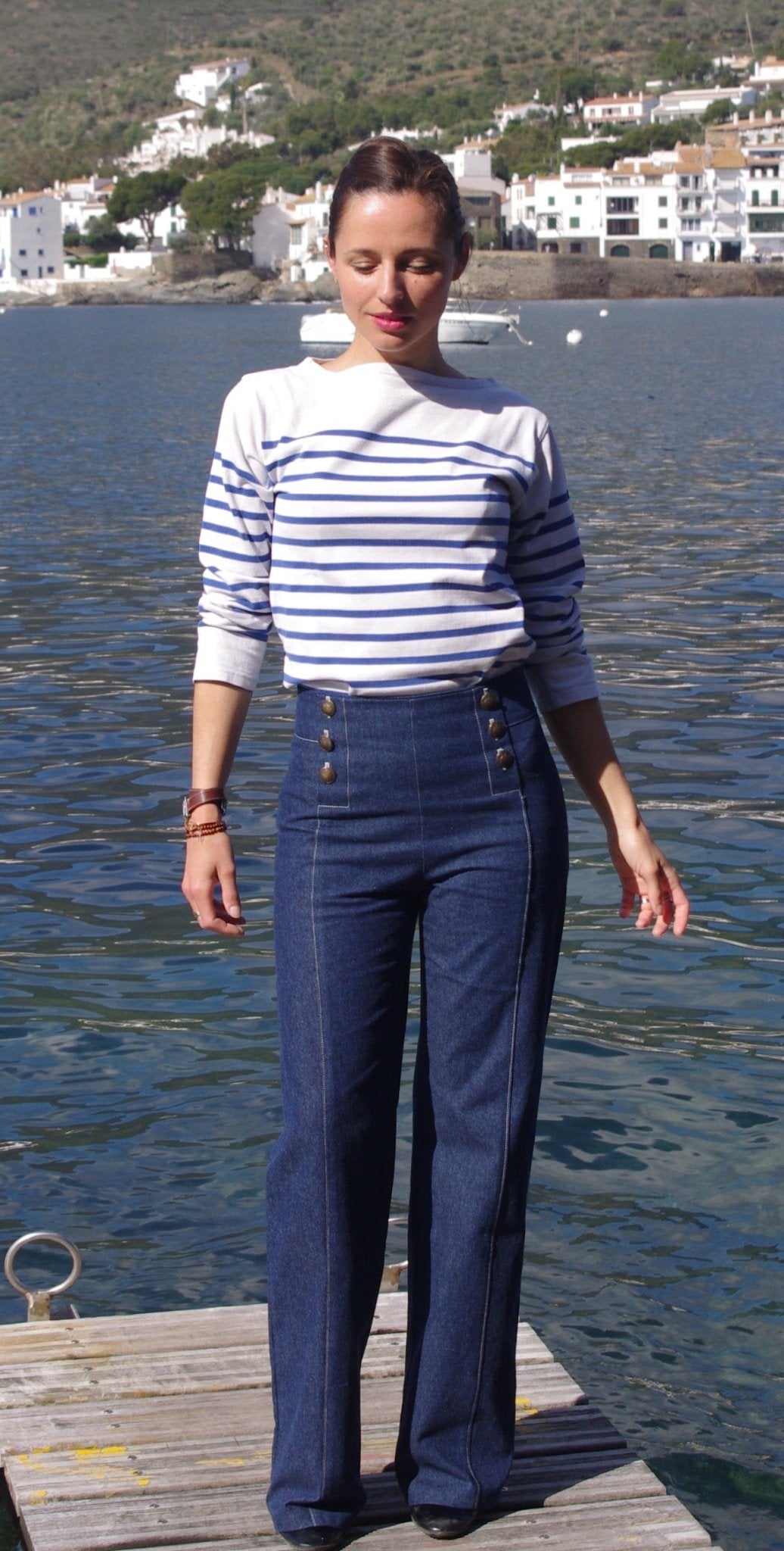 Patron couture pantalon à pont Embrun / PDF (A4, A3, A0, US Letter) - Cadres, Calques par Taille, Vidéoprojection - Maison Fauve