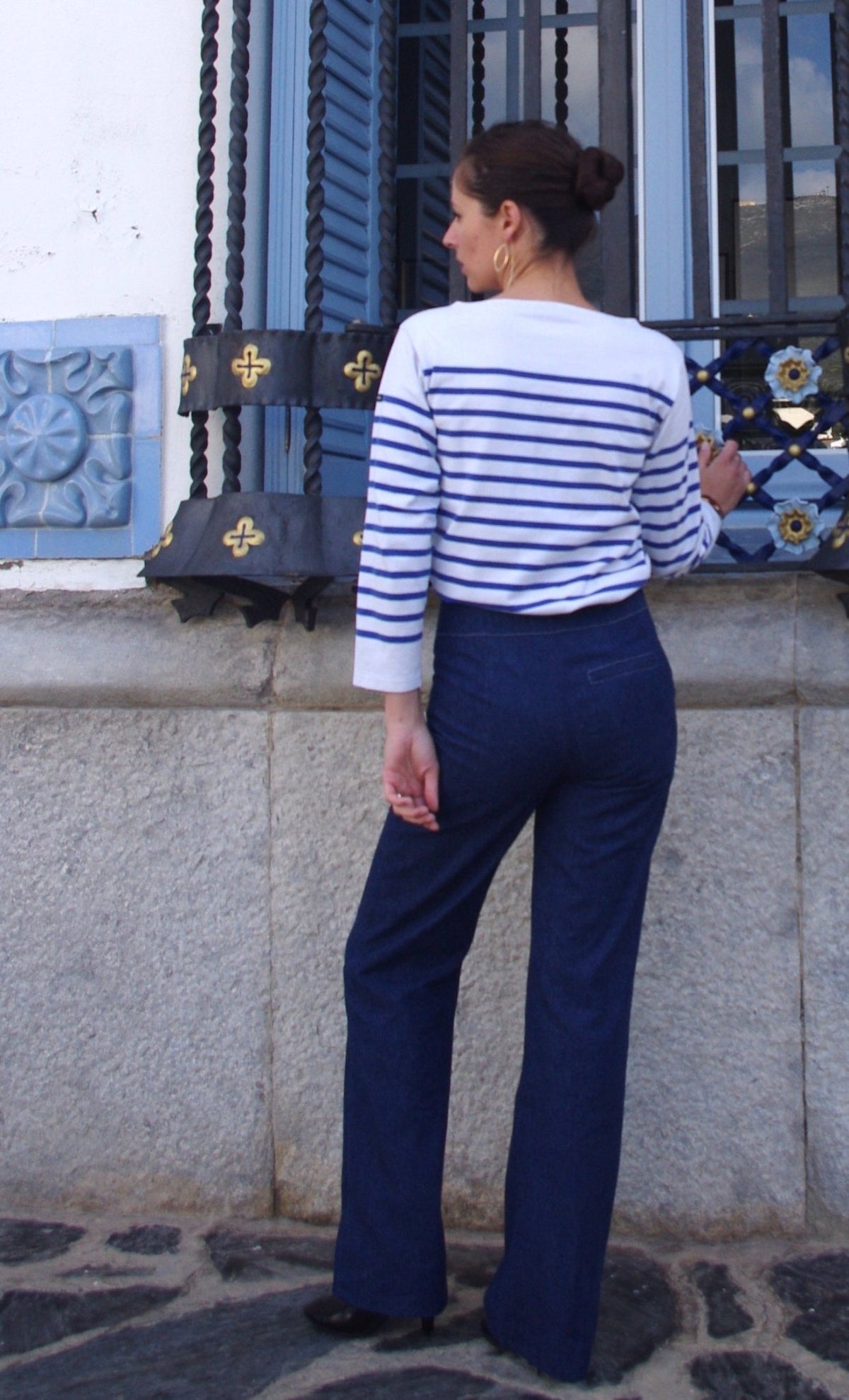 Patron couture pantalon à pont Embrun / PDF (A4, A3, A0, US Letter) - Cadres, Calques par Taille, Vidéoprojection - Maison Fauve