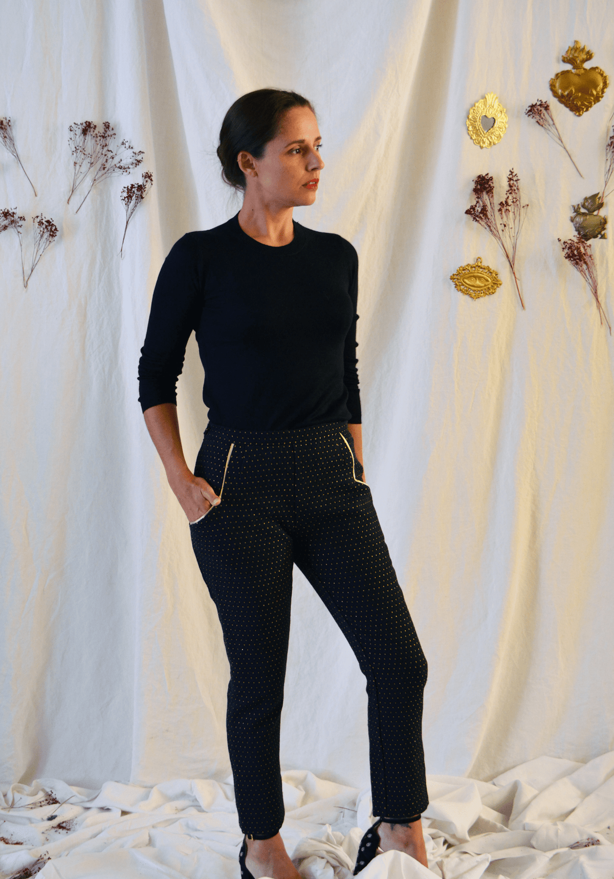 Patron couture pantalon cigarette Loulou / PDF (A4, A3, A0, US Letter) - Cadres, Calques par Taille, Vidéoprojection - Maison Fauve