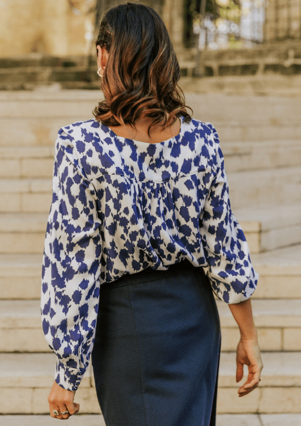 Patron couture robe, blouse Lauren / PDF (A4, A3, A0, US Letter) - Cadres, Calques par Taille, Vidéoprojection - Maison Fauve