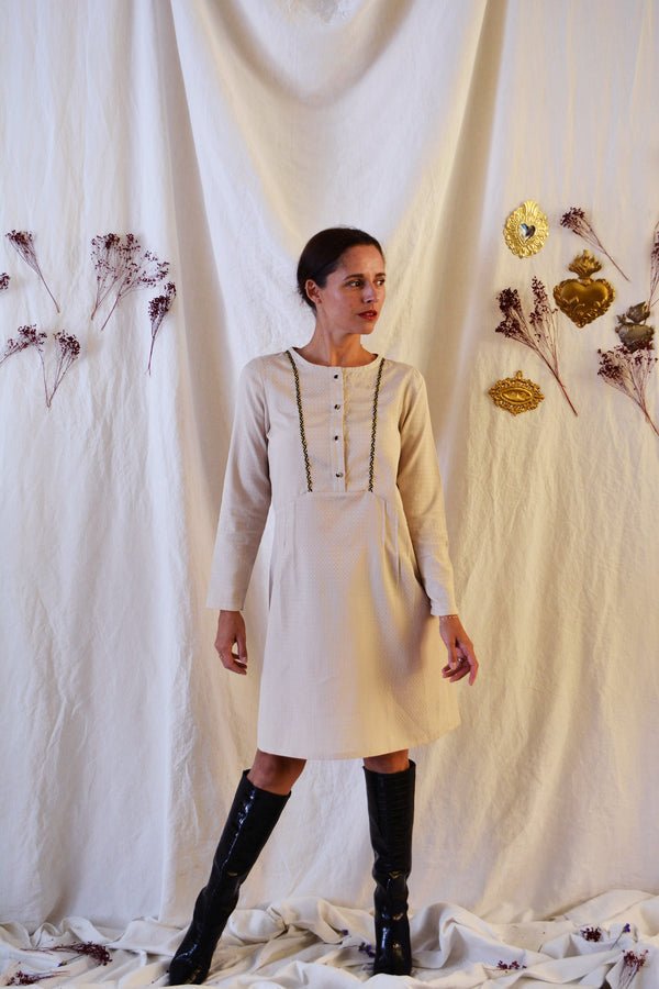 Patron couture robe, blouse Maïa / PDF (A4, A3, A0, US Letter) - Cadres, Calques par Taille, Vidéoprojection - Maison Fauve