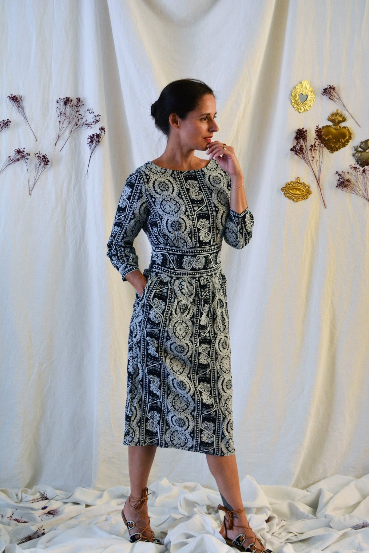 Patron couture robe, blouse Sierra / PDF (A4, A3, A0, US Letter) - Cadres, Calques par Taille, Vidéoprojection - Maison Fauve