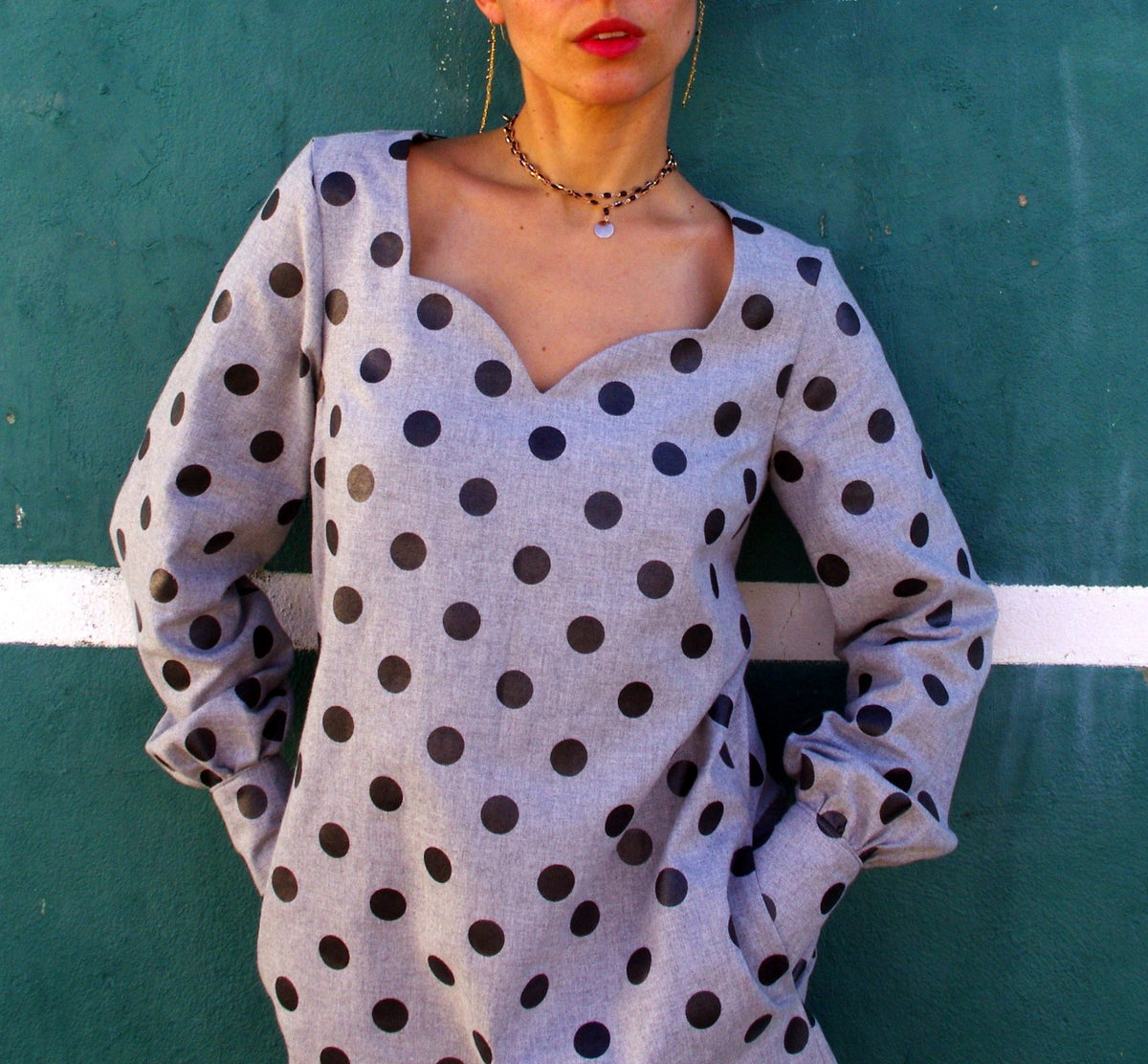 Patron couture robe Craie / PDF (A4, A3, A0, US Letter) - Cadres, Calques par Taille, Vidéoprojection - Maison Fauve