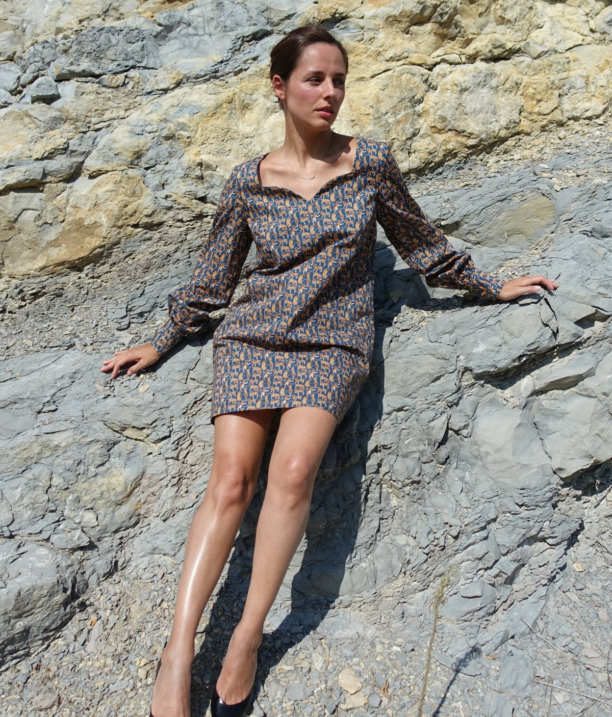 Patron couture robe Craie / PDF (A4, A3, A0, US Letter) - Cadres, Calques par Taille, Vidéoprojection - Maison Fauve