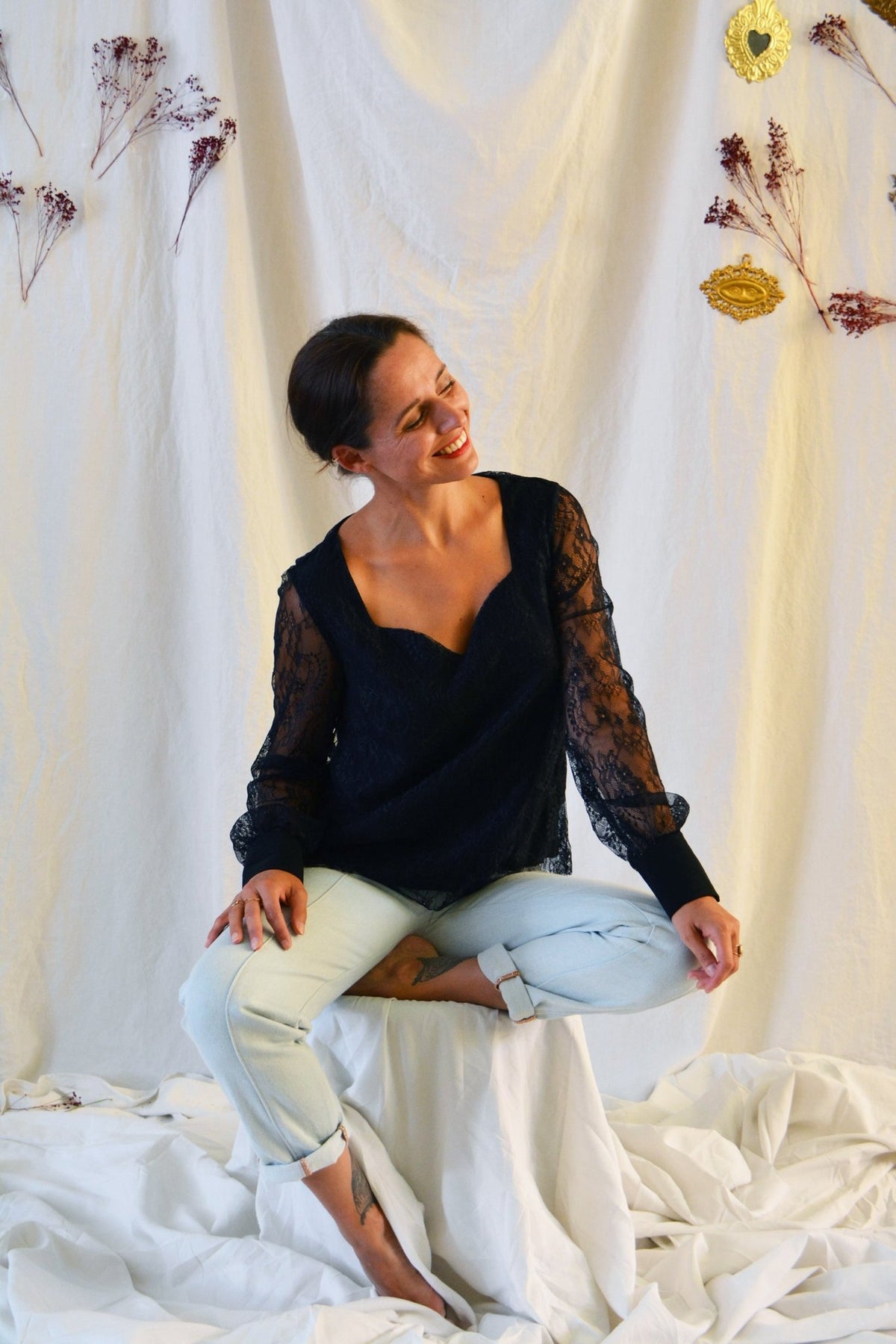 Patron couture robe Craie / PDF (A4, A3, A0, US Letter) - Cadres, Calques par Taille, Vidéoprojection - Maison Fauve